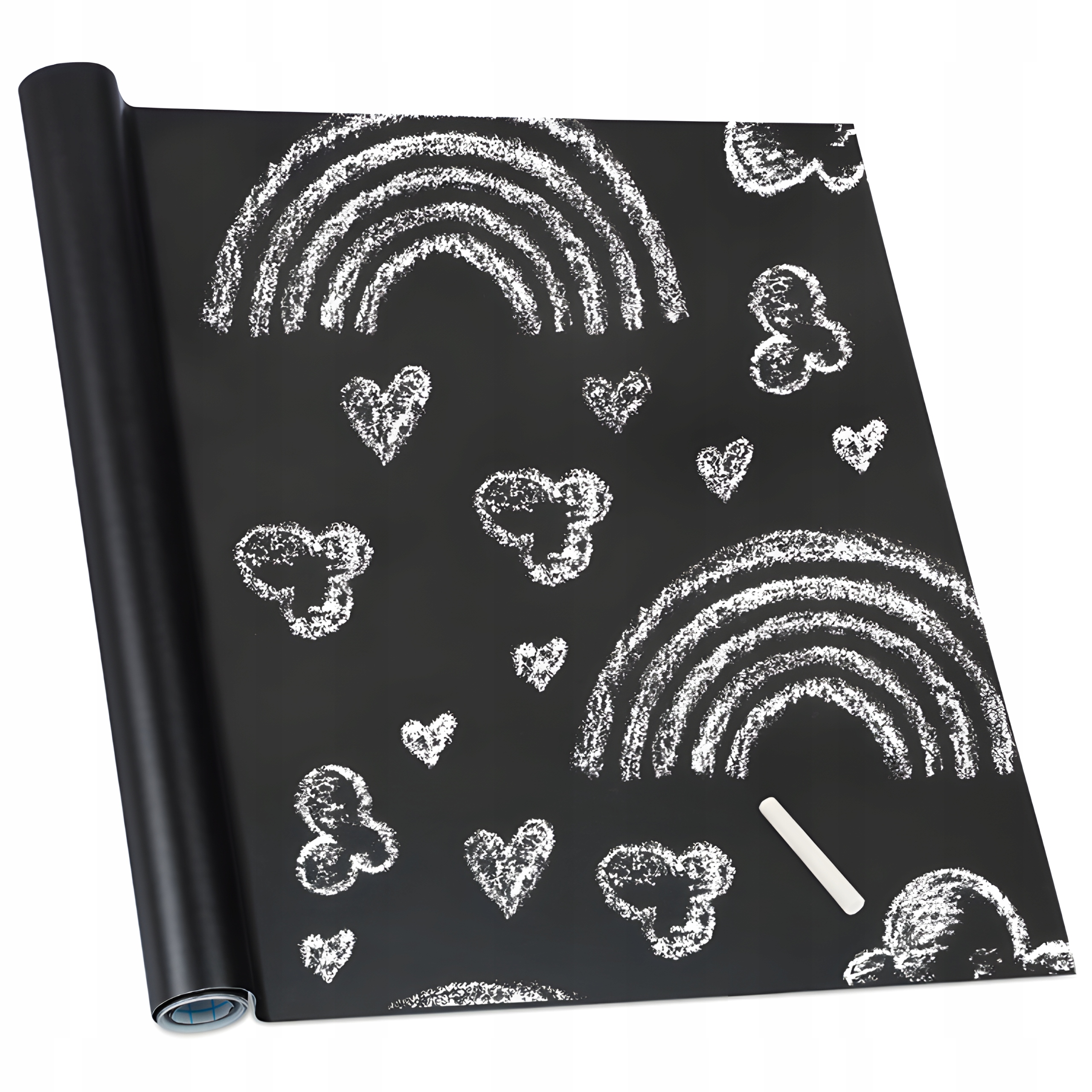 TABLICA KREDOWA SAMOPRZYLEPNA DLA DZIECI NA ŚCIANE ZESTAW 200x45 + 5x KREDA Stan opakowania oryginalne