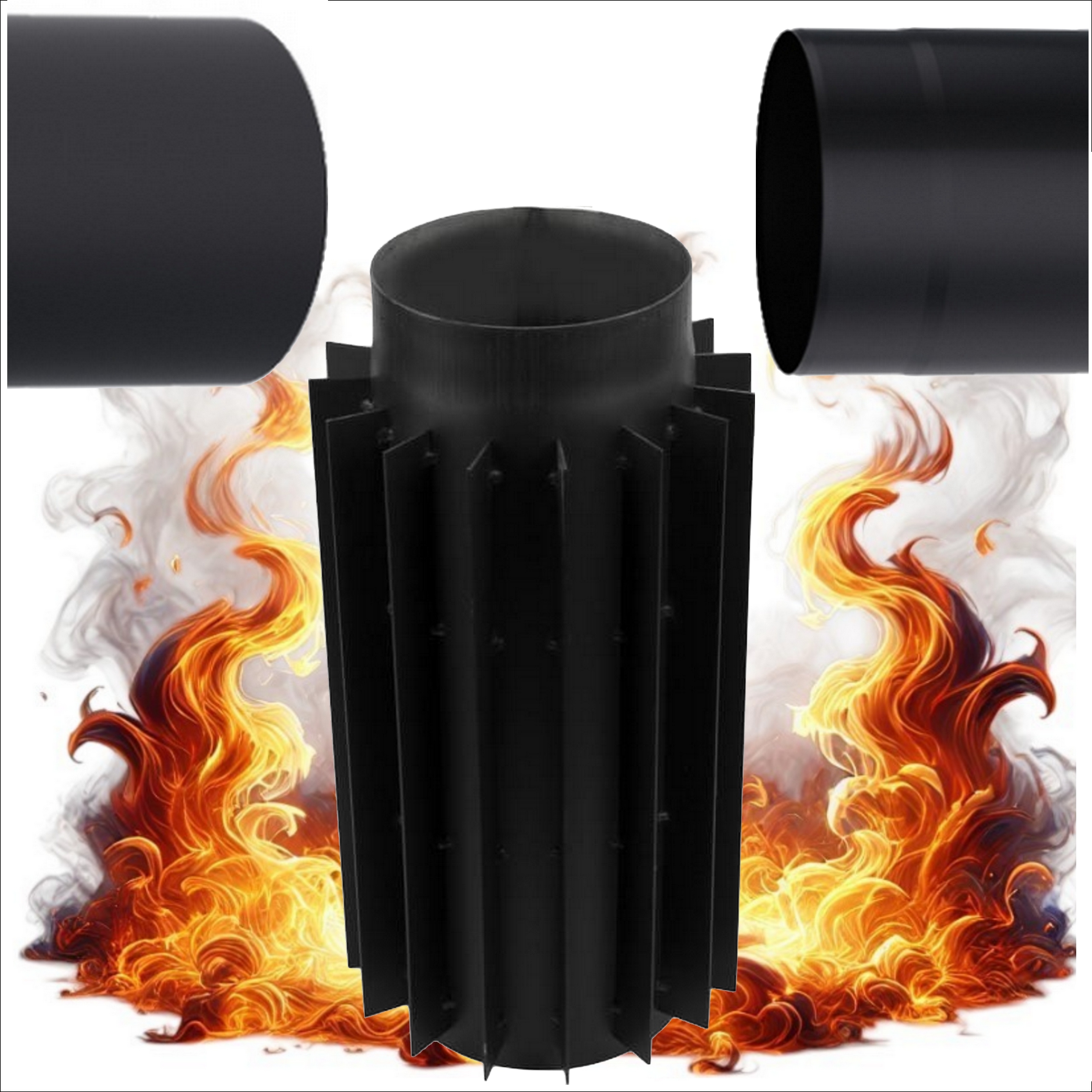 Radiator Fi 200 Kominowy Do Pieca Kominka Kozy Spalinowy Rura Żebrowana 50