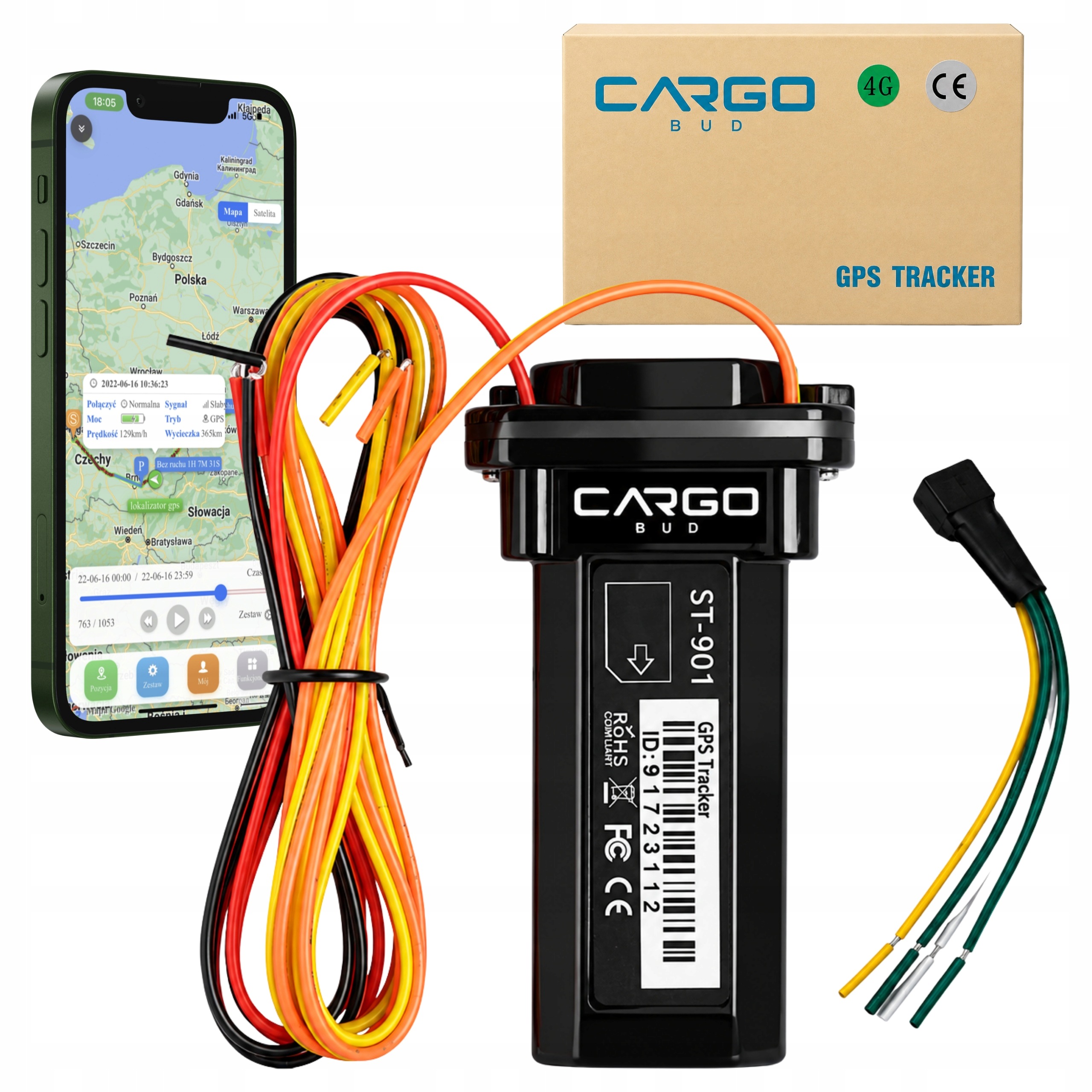 Lokalizator Gps do Auta 4G ST-901L Bez Abonamentu Odcięcie Paliwa Aplikacja