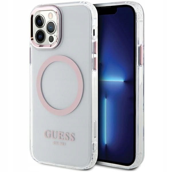 Originální Pouzdro Guess GUHMP12MHTRMP pro iPhone 12/12 Pro 6.1" růžové
