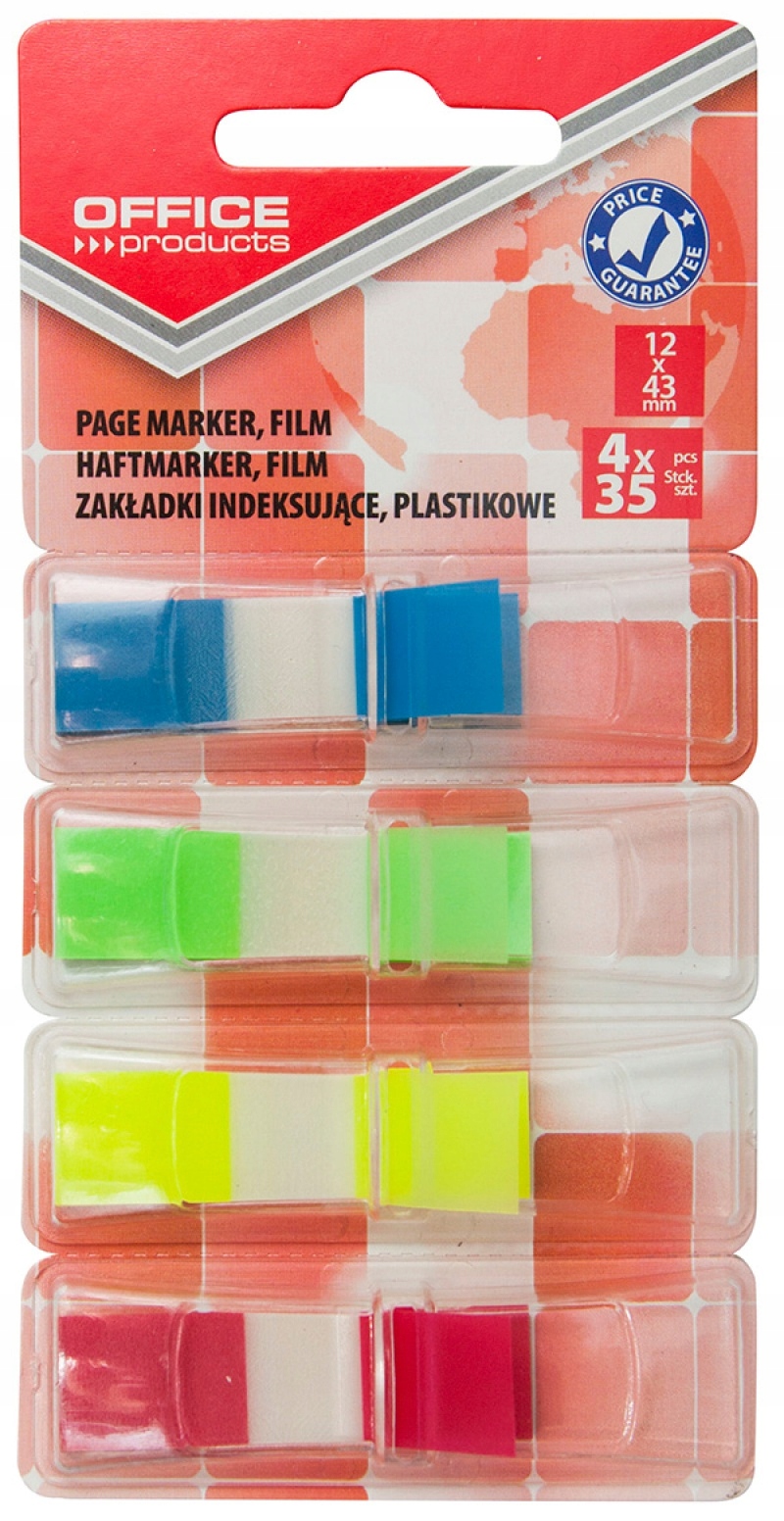 

Zakładki Pp 12x43mm 4x35 kart mix samoprzylepne