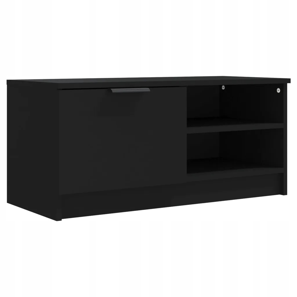 

Szafka pod telewizor, czarna, 80x35x36,5 cm