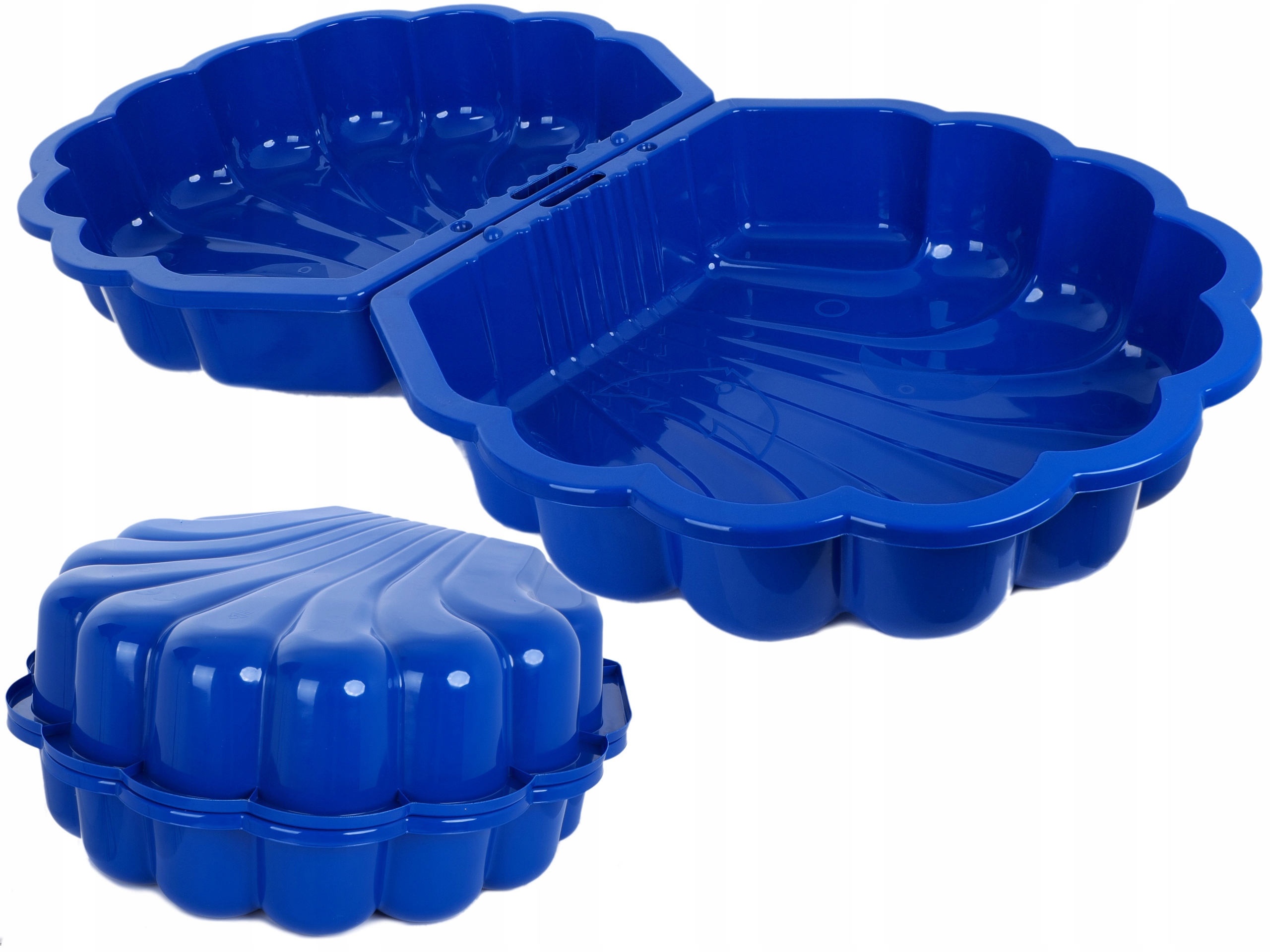 

2szt Mocna Piaskownica Basen Muszelka Twins Granat