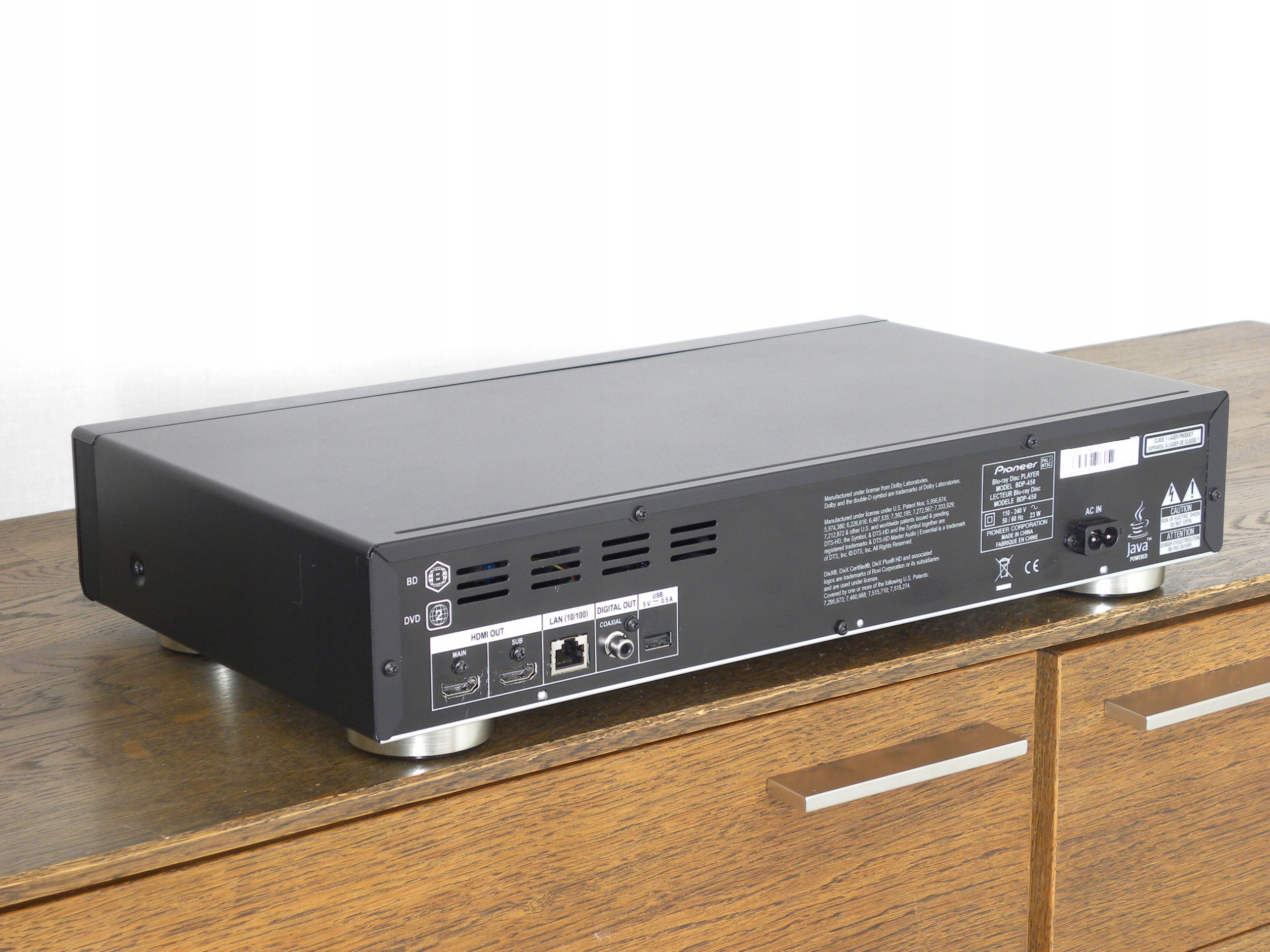 PIONEER BDP-450 - odtwarzacz blu-ray/DVD/CD/SACD, wysoki