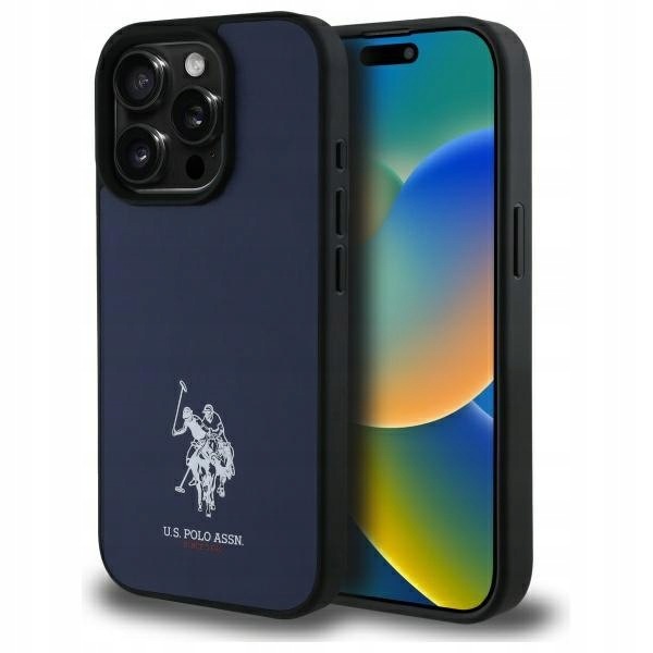 Us Polo USHCP15XPGEV iPhone 15 Pro Max 6,7" granatowy/navy Leather Emb
