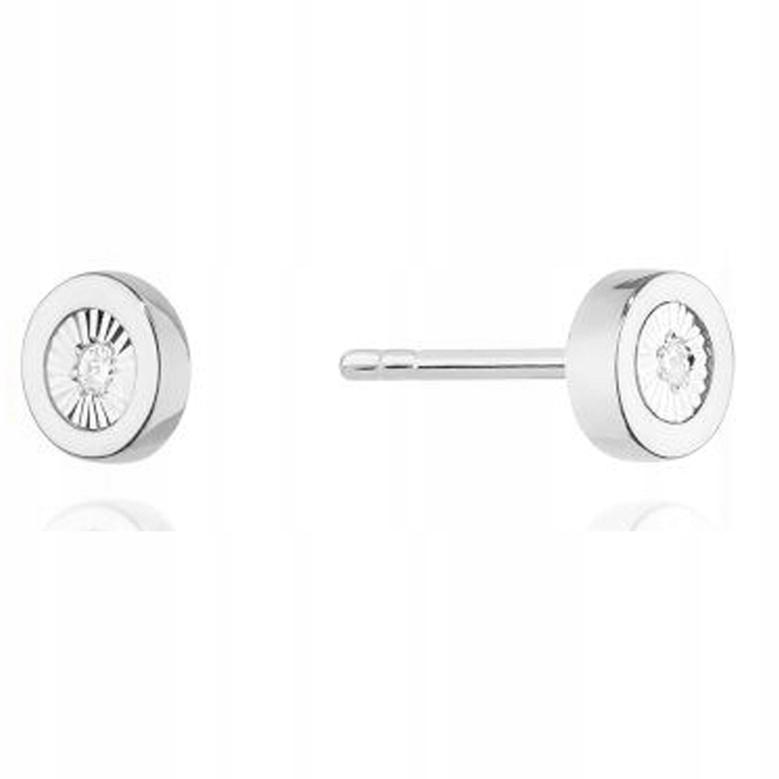 Zlaté náušnice 585 s brilianty v rámečku 1,15 g s diamanty na tyčinku, módní