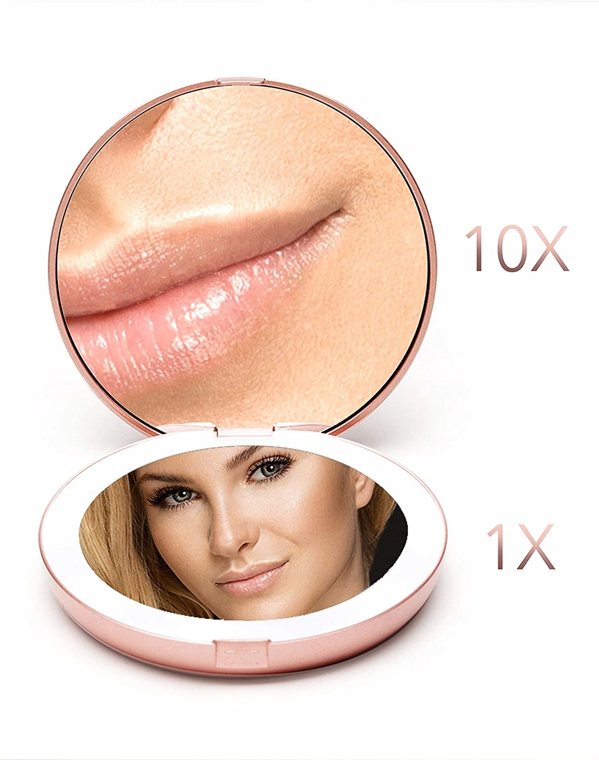 SKŁADANE LUSTERKO KIESZONKOWE LED DO TOREBKI Marka Fancii