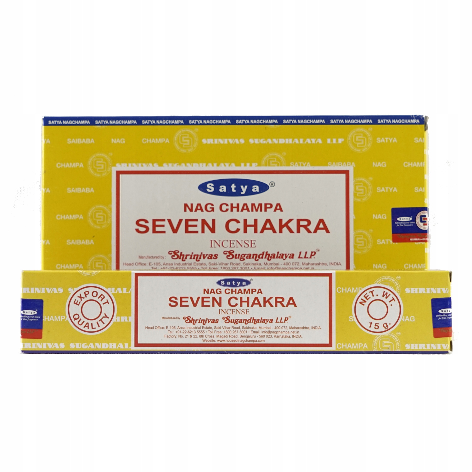 

Kadzidła kadzidełka Satya Nag Champa Seven Chakra