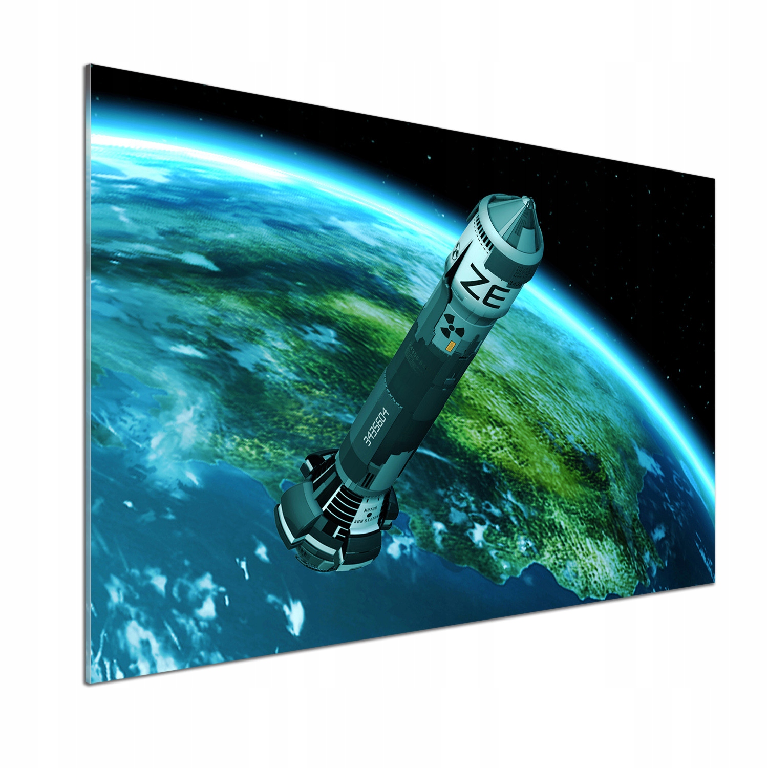Panel do kuchyne Jadrová raketa 100 x 70 cm Lepidlo