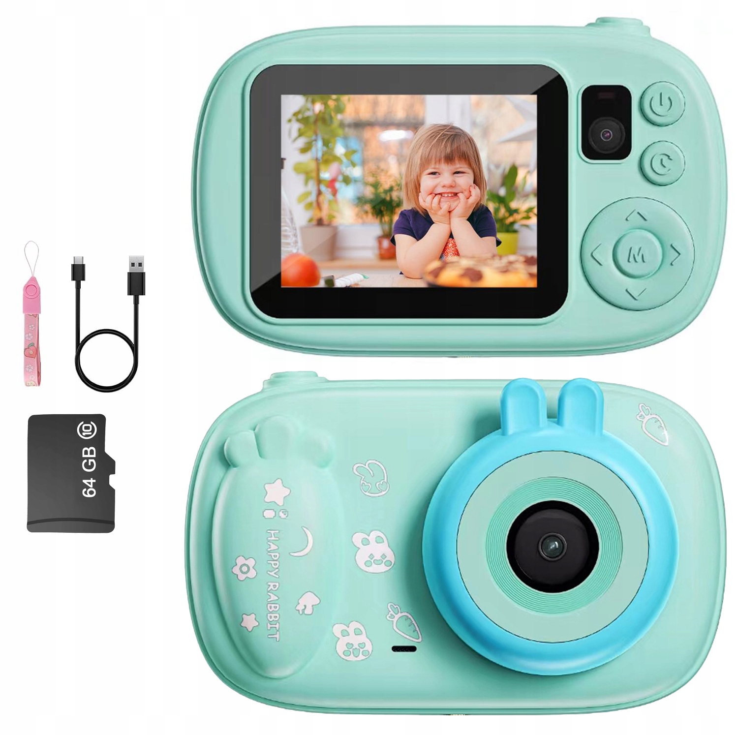 Digitální Fotoaparát Hd Přenosný Fotoaparát 1080P 45 Mp Stabilizace S Zoomem 16X 64 Gb