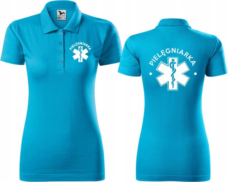 

Damska Medyczna Koszulka Polo Pielęgniarka Bawełna