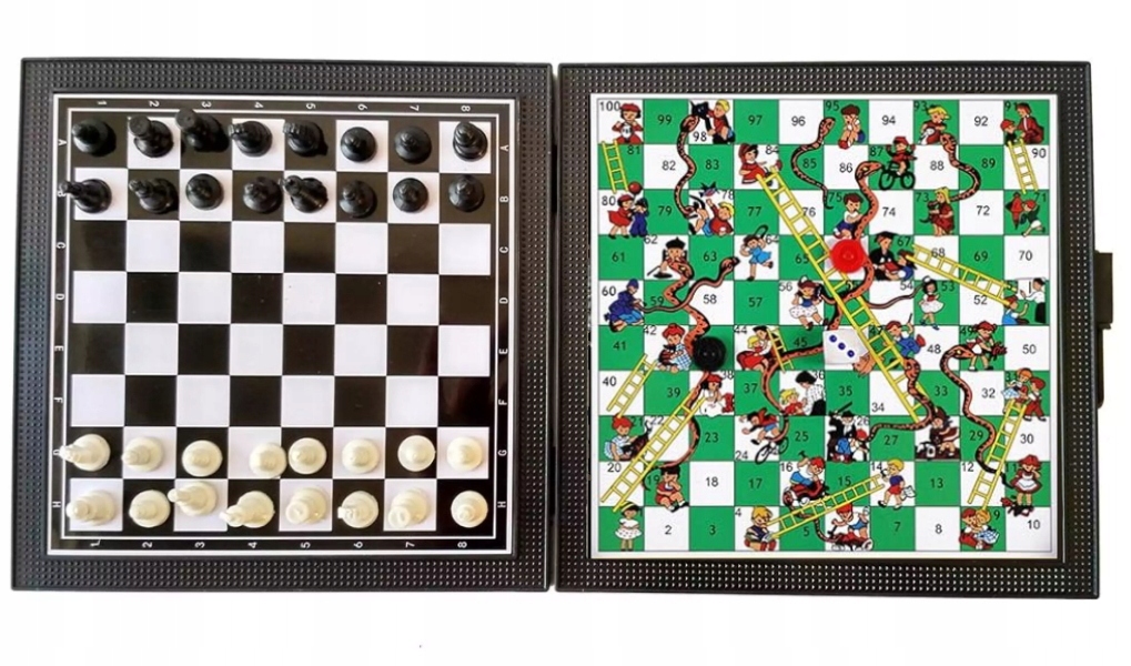 GRA MAGNETYCZNA ZESTAW 3 GIER NA MAGNES szachy chińczyk węże i drabiny Wydawca SWEDE