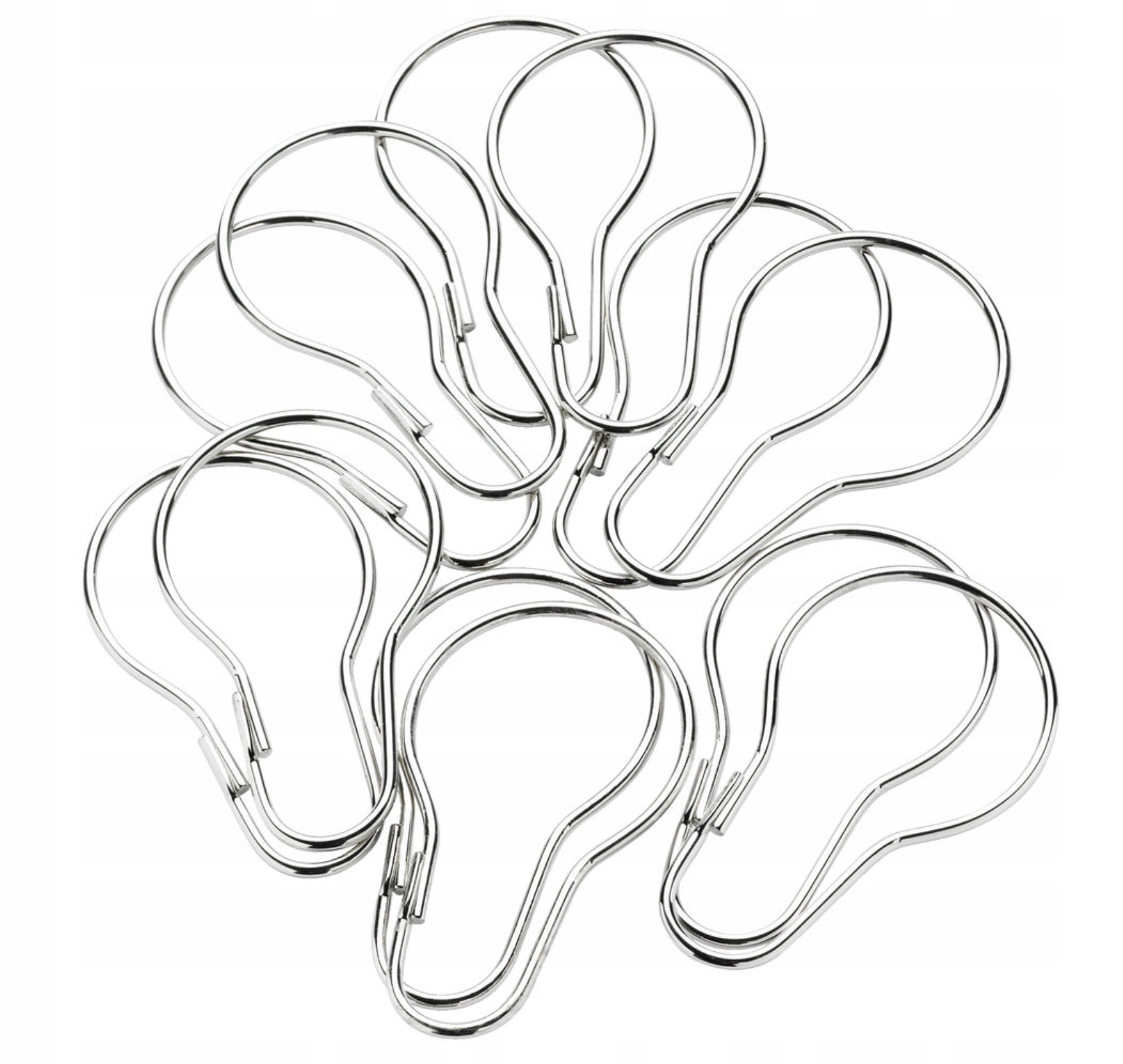 

Haczyki zawieszki do zasłony prysznicowej metal 12