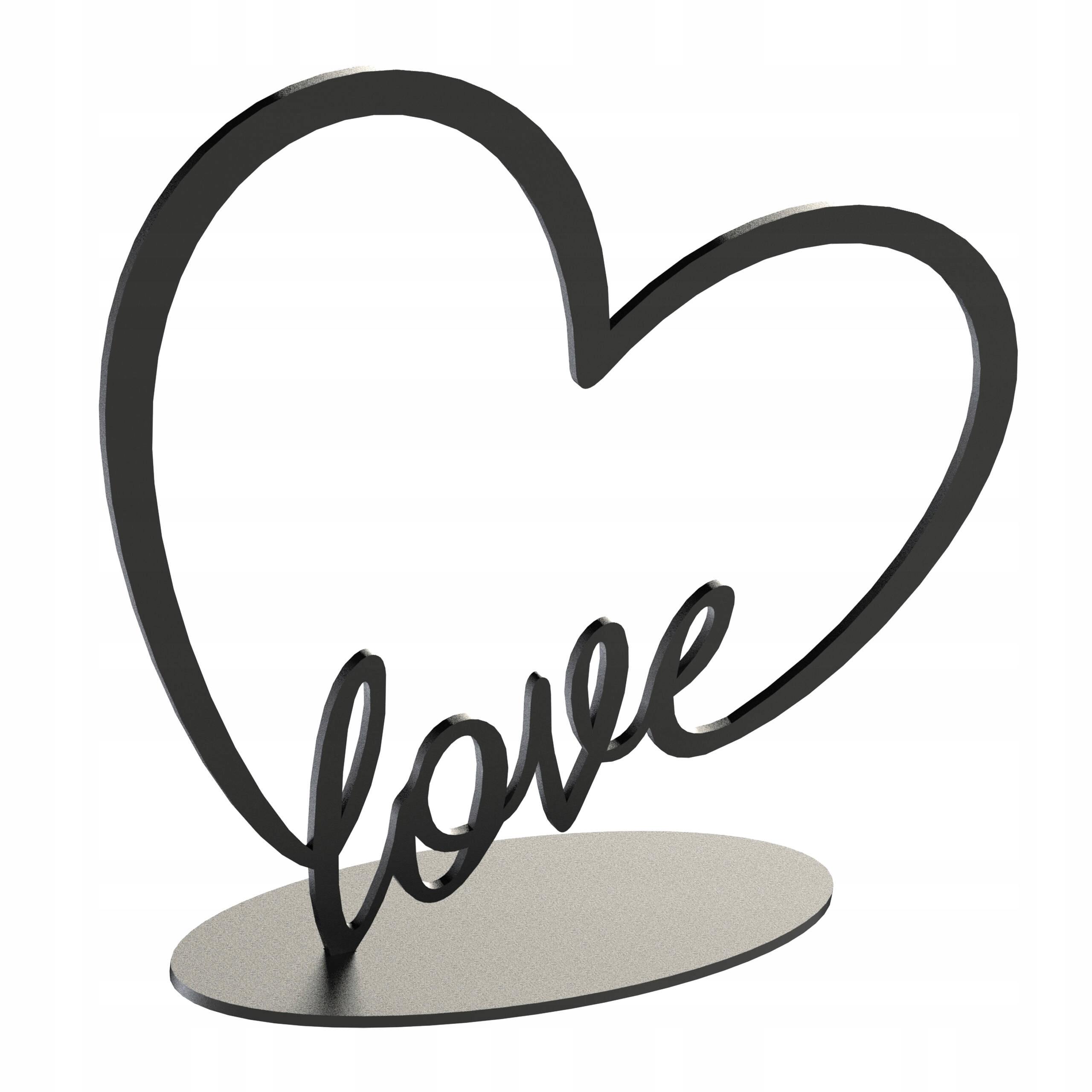 Love Serce ozdoba z podstawą Walentynki