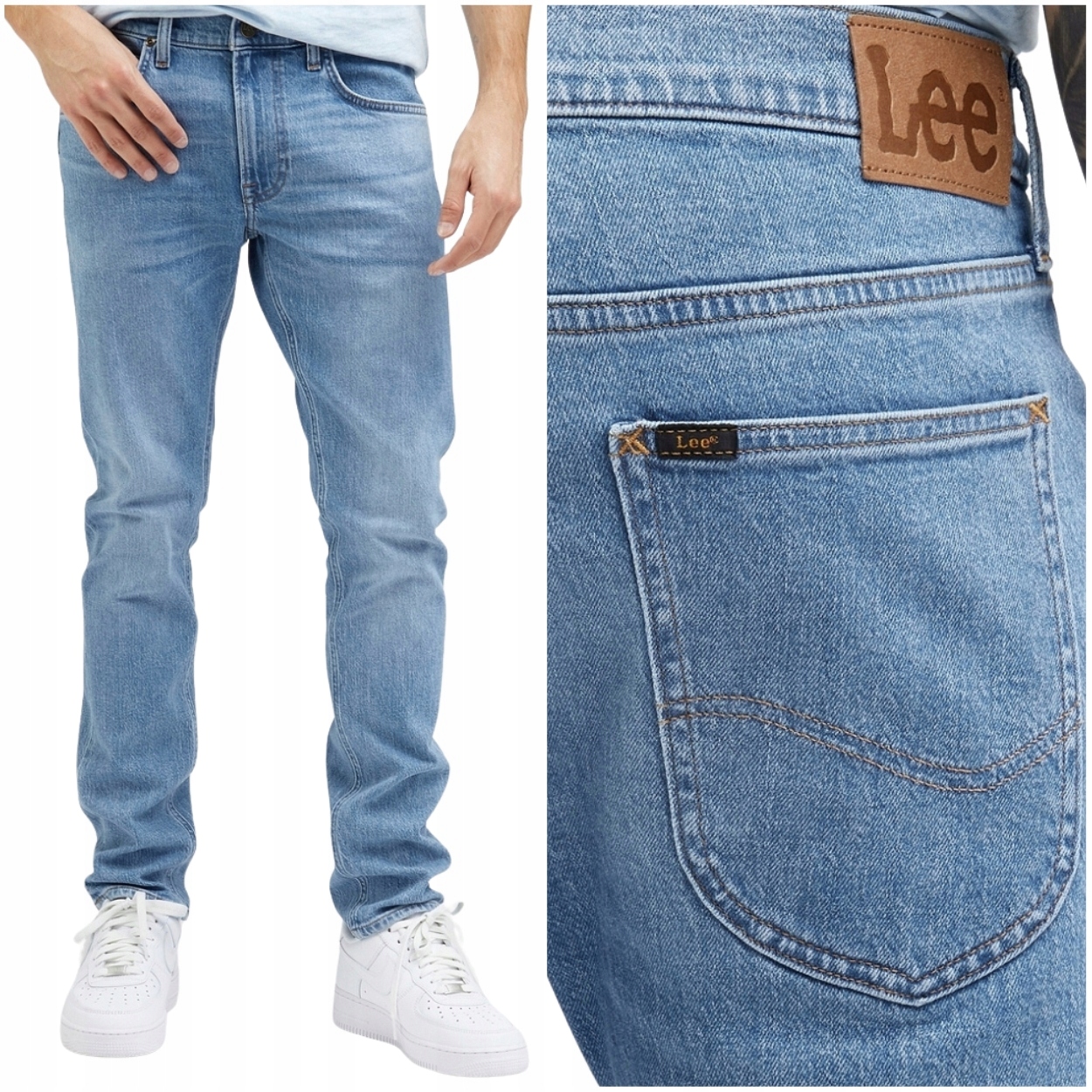 Lee Luke slim Parker Blue Džins silně zúžené džínové kalhoty W28 L32