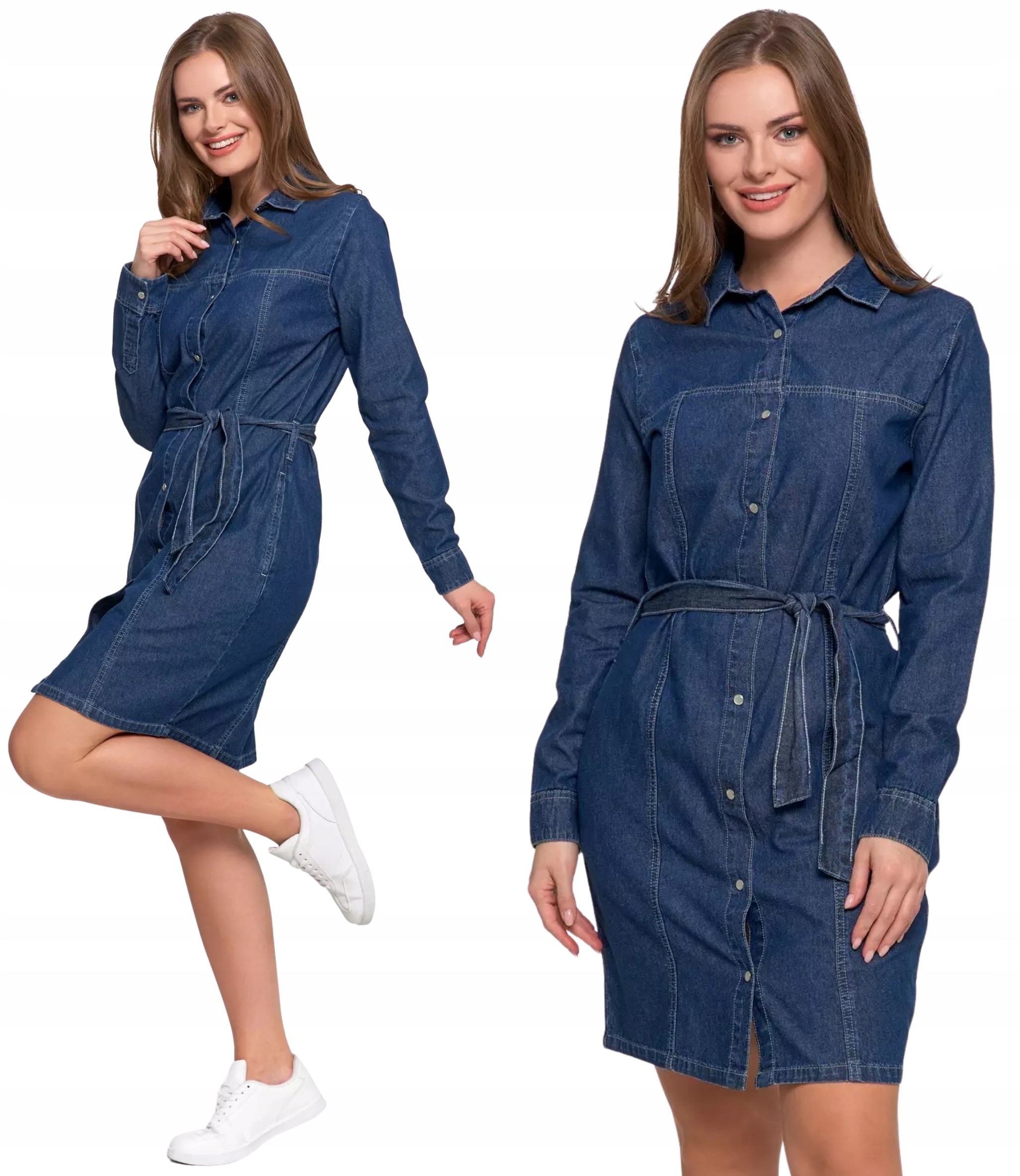 Šaty Dámská džínová bavlněná šála Modrá Moraj s