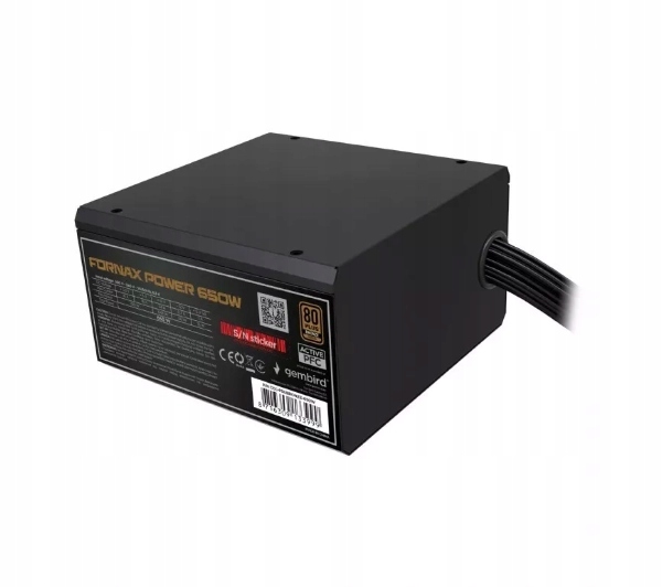 Zasilacz Gembird Fornax Power 650W 80+ Bronze Czarny