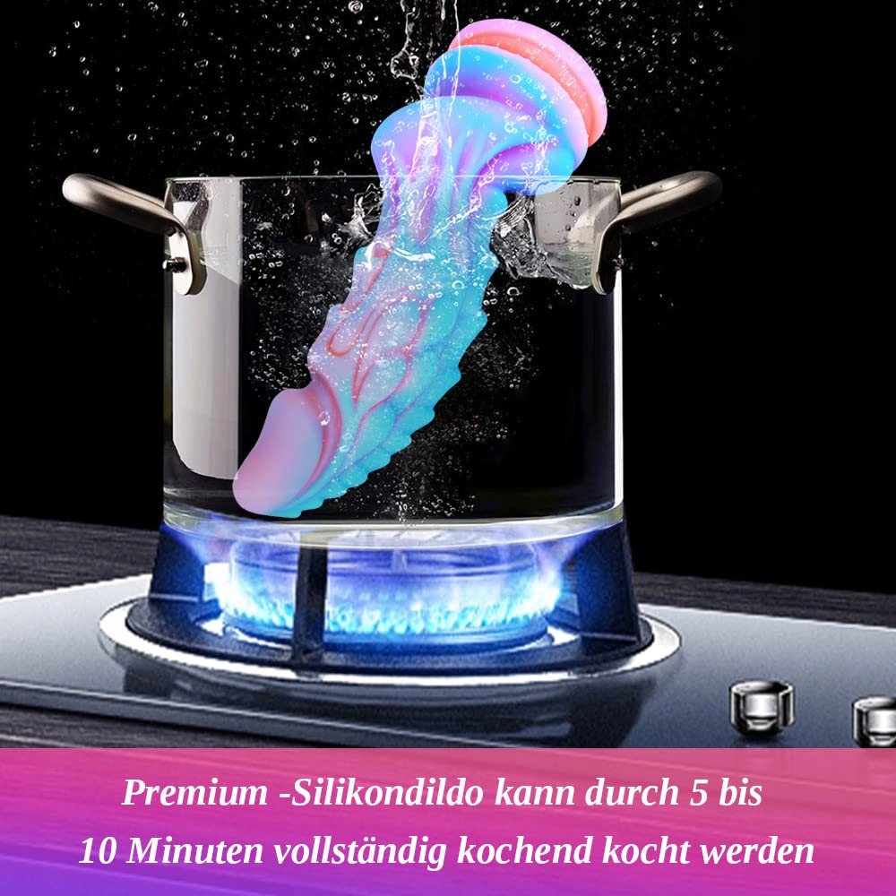 OCEAN Dildo Przyssawkowy 22 cm XL Silikonowy Analny i Waginalny Plug — miniatura 3