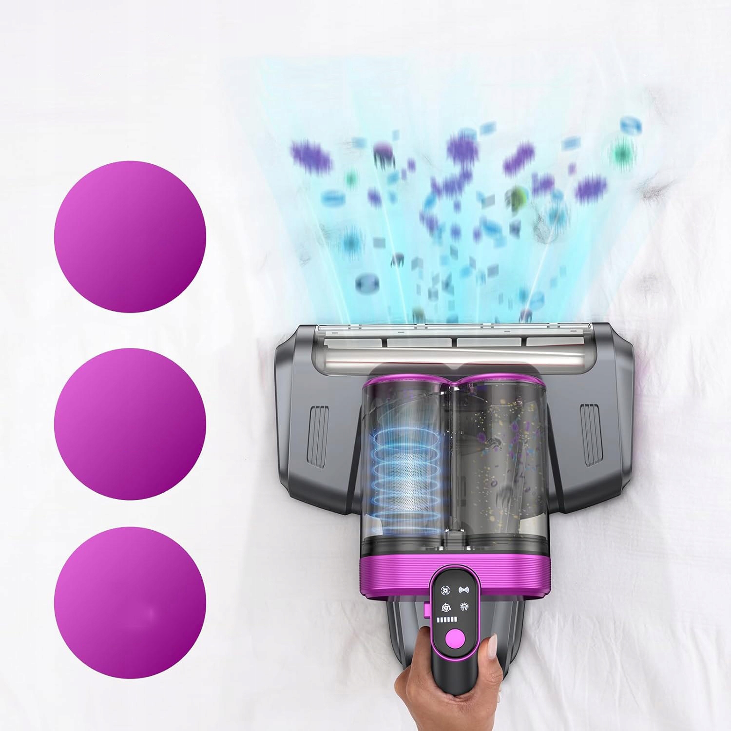Vysavač Na Matrace Uv – 120 W, Bezdrátový, 13000 Pa, S Uv Lampou