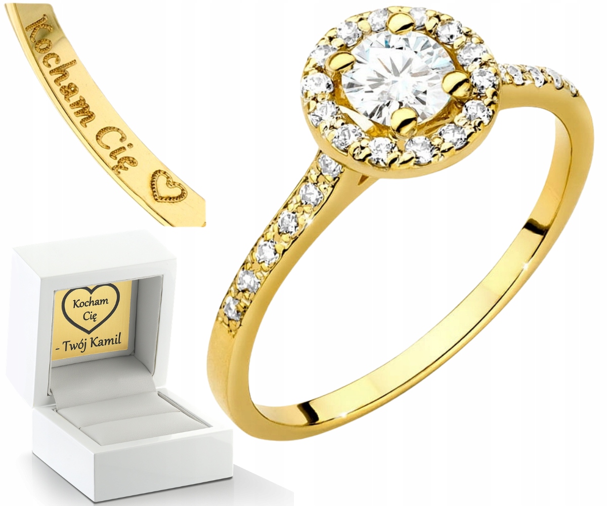 Zlatý Prstýnek Přírodní Kámen Bílý Safír A Diamanty Zlato 585