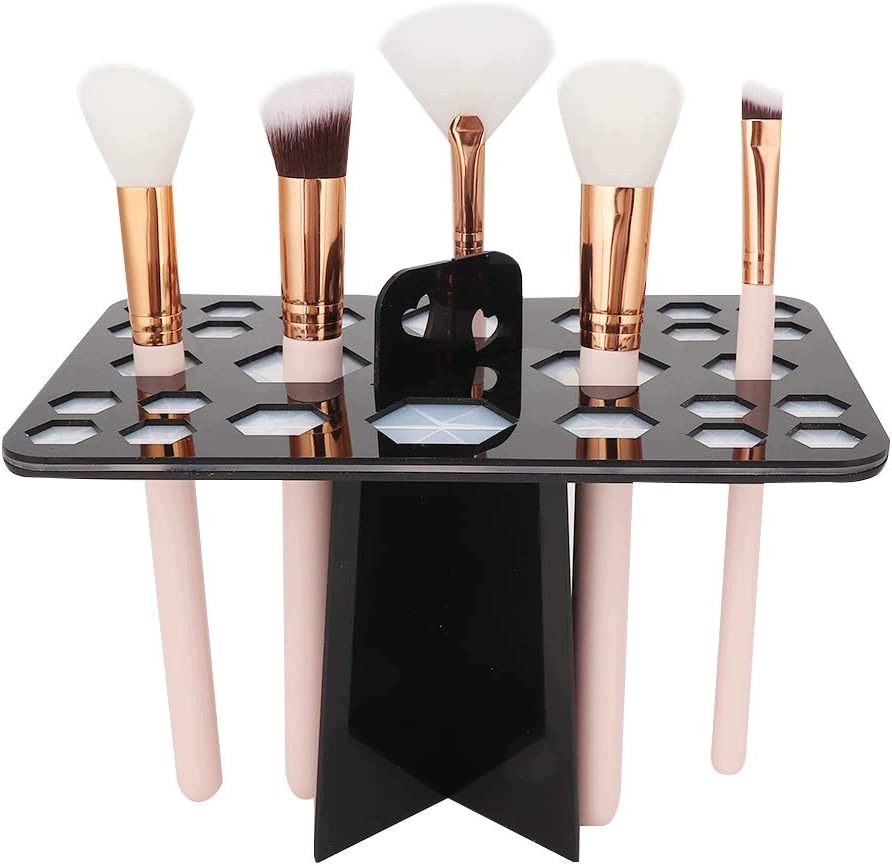 Stojan Na Sušení Štětců Na Make-up 26 Otvorů Dřevěný