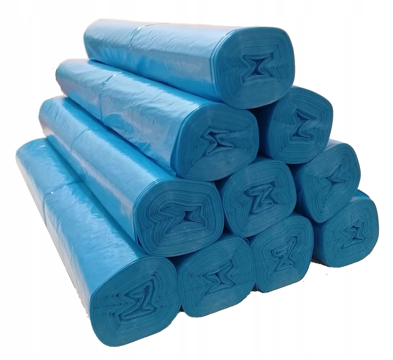 

Worki na śmieci 120l Ldpe, niebieskie 250szt.10rol