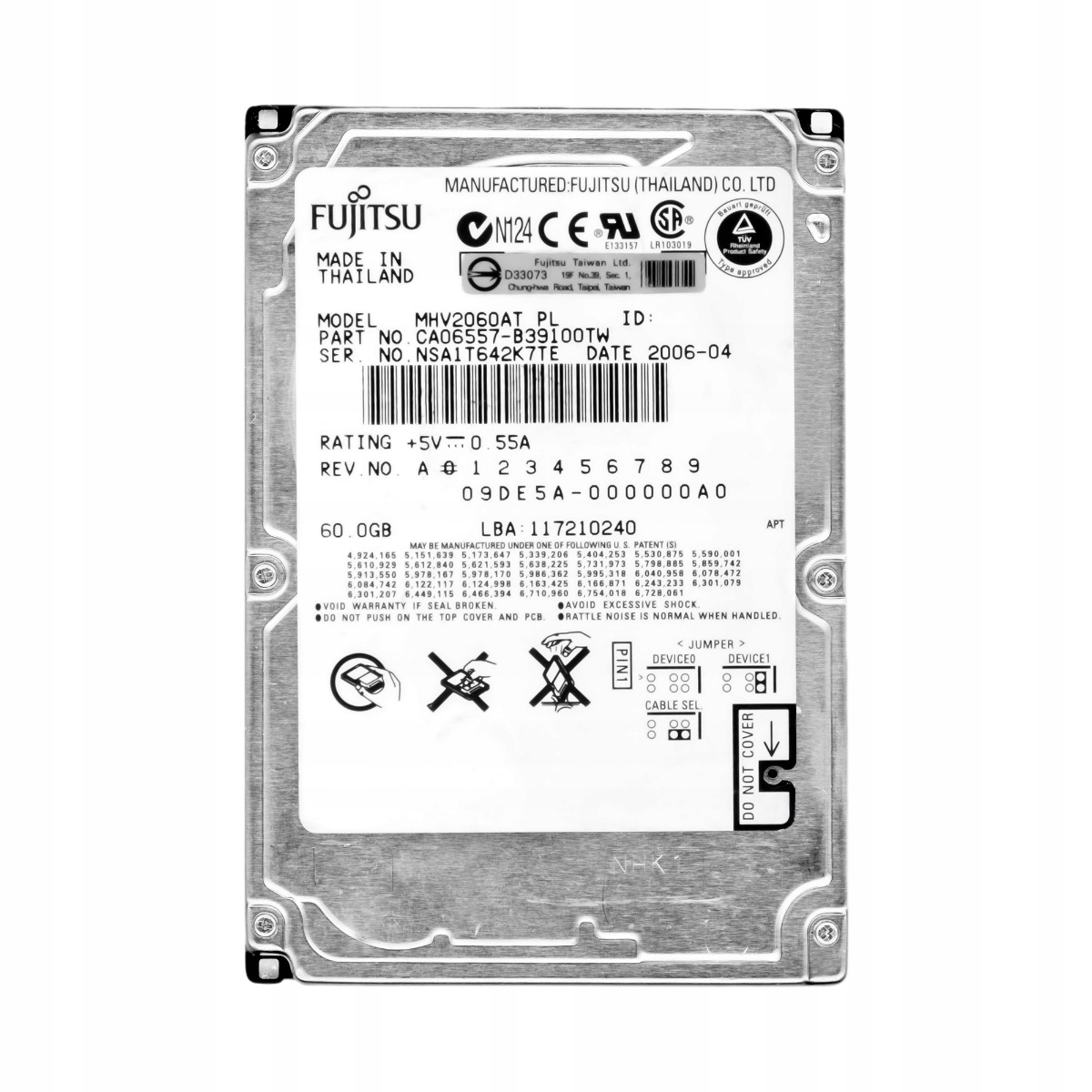 Fujitsu 60GB 4.2K 2MB Ata 2.5'' MHV2060AT