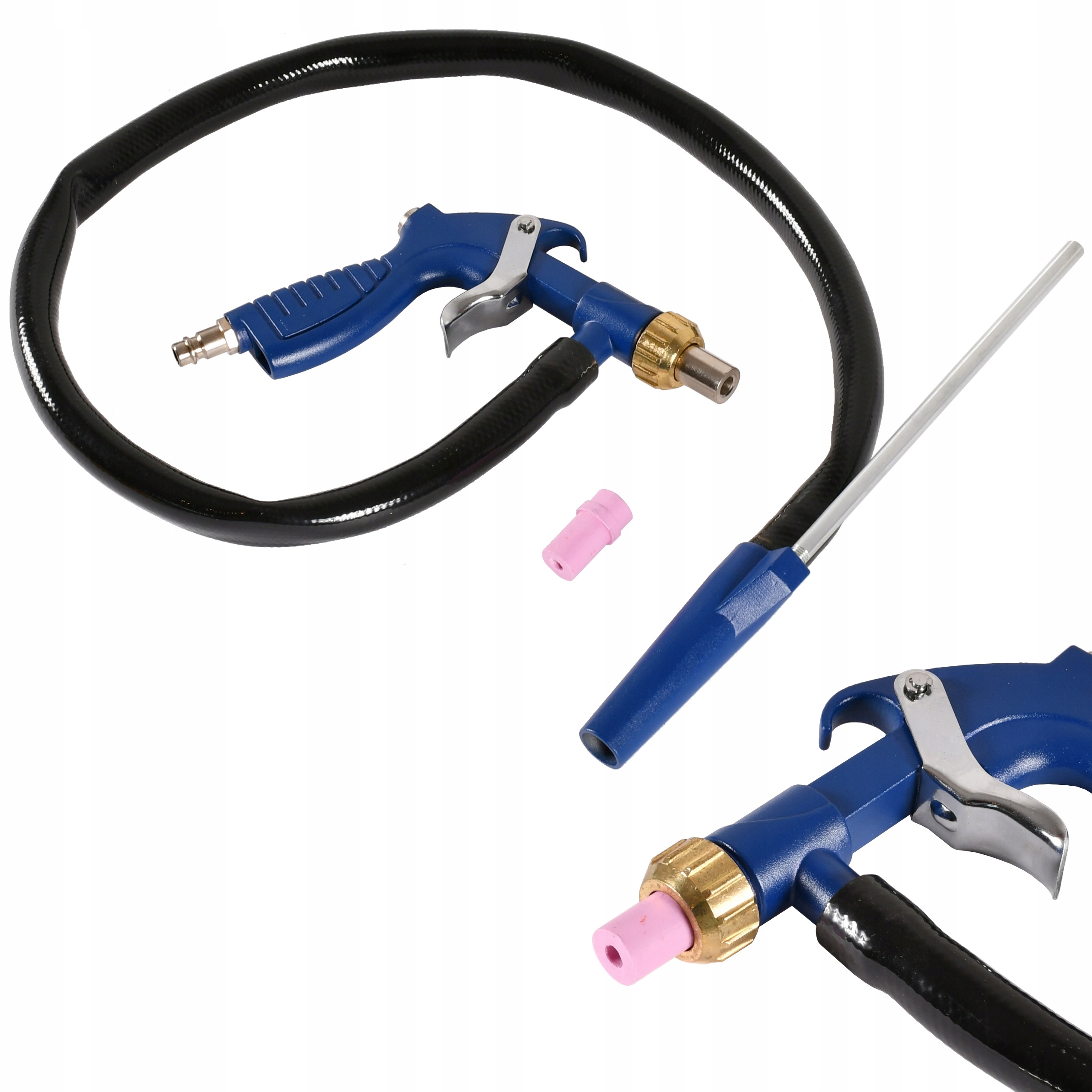 PISTOLET DO PIASKOWANIA Z WĘŻEM PIASKARKA + DYSZE