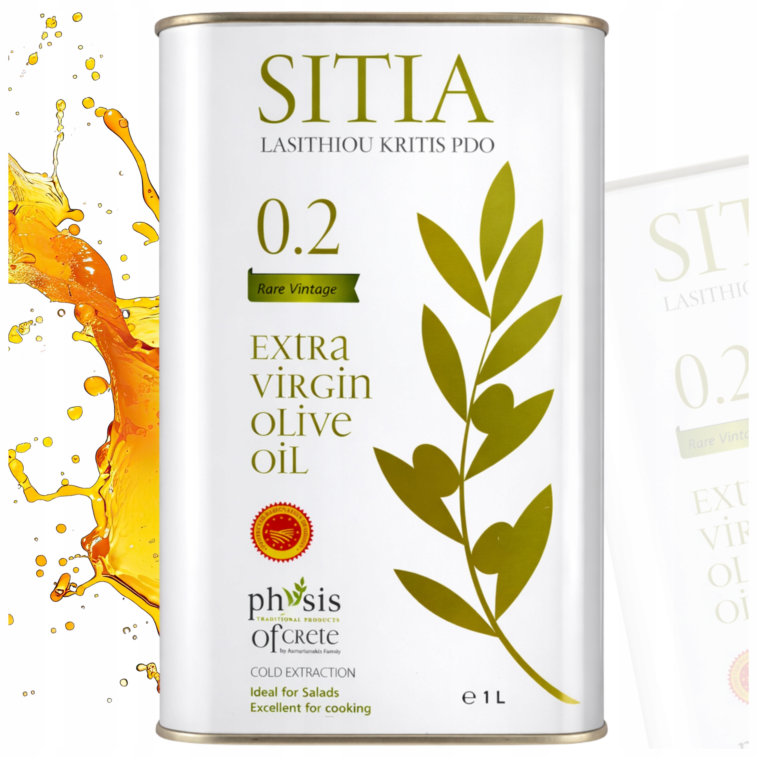 Levně Extra Panenský Olivový Olej 1 L, Řecký P.d.o. Lasithiou Sitia 0,2% Koroneiki