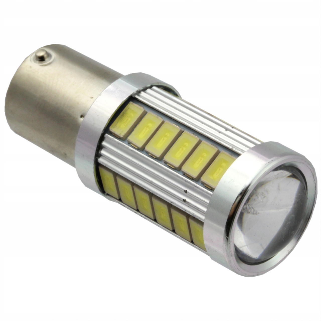 P21W ŻARÓWKA LED 33XSMD DIODA 5630 SOCZEWKA 525 LM