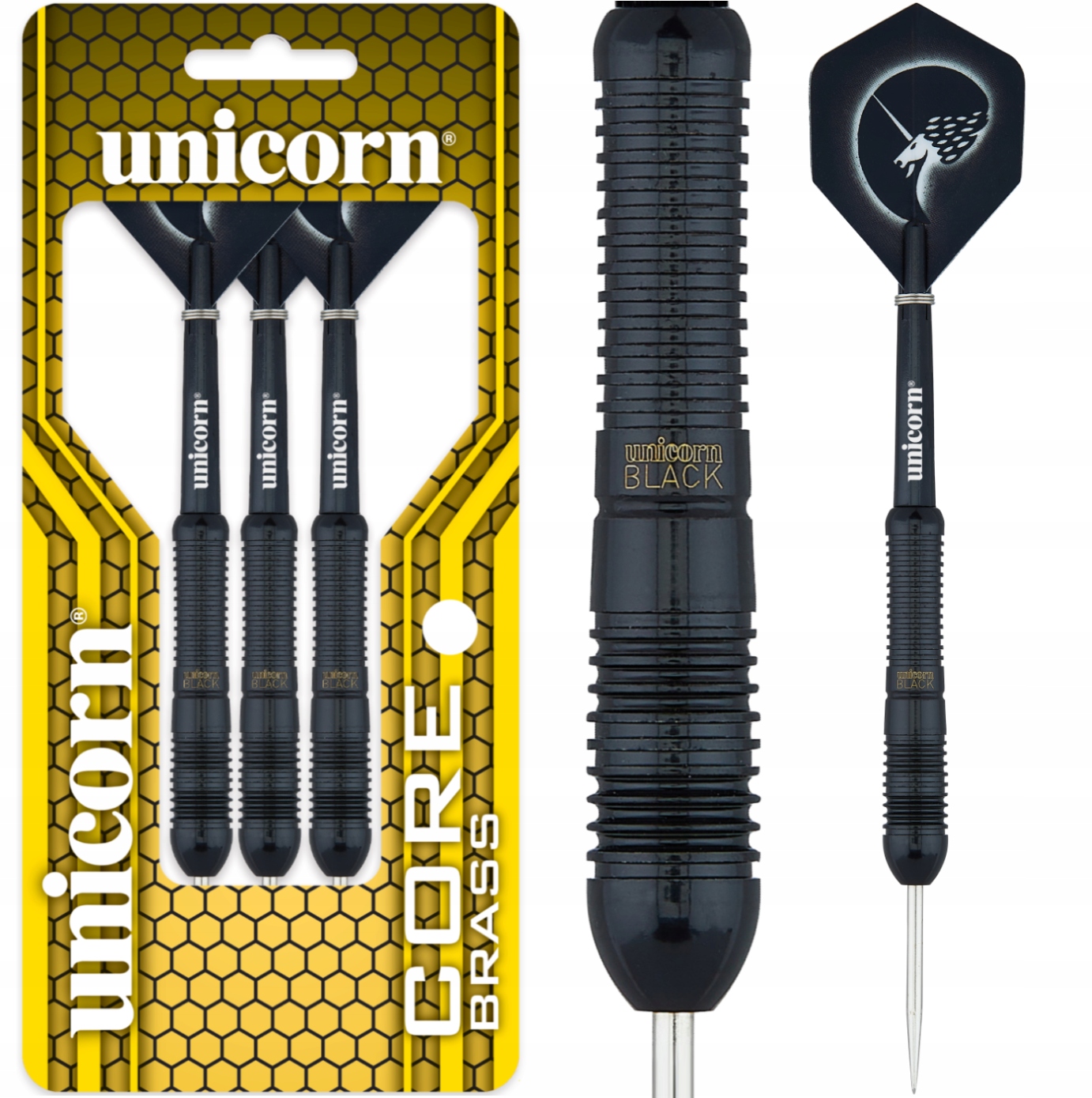 Lotki Rzutki Dart Unicorn Core Black Bras Steel 24g