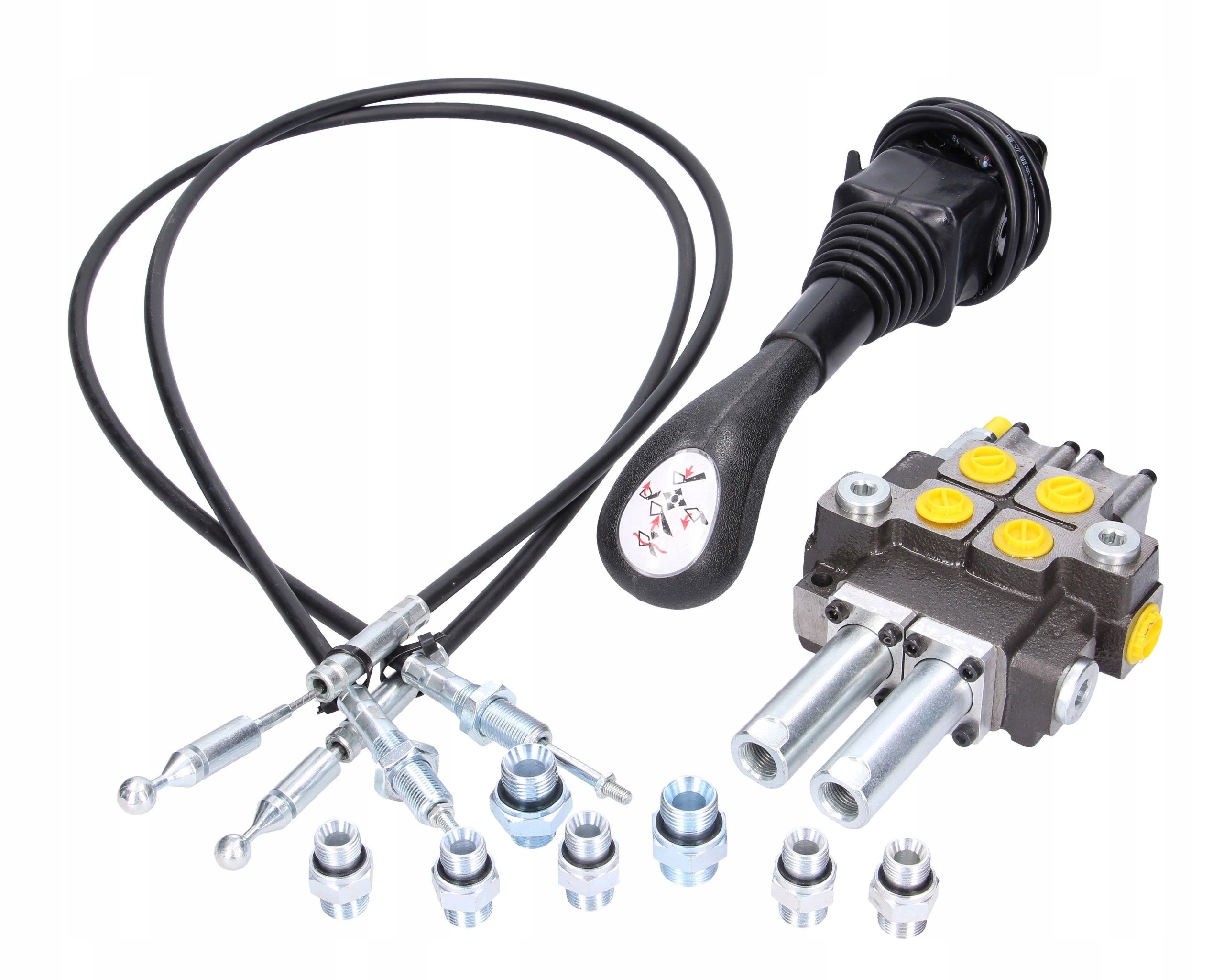 2-sekční hydraulický rozdělovač 40 l s joystickem a lanem 1,5 m Waryński