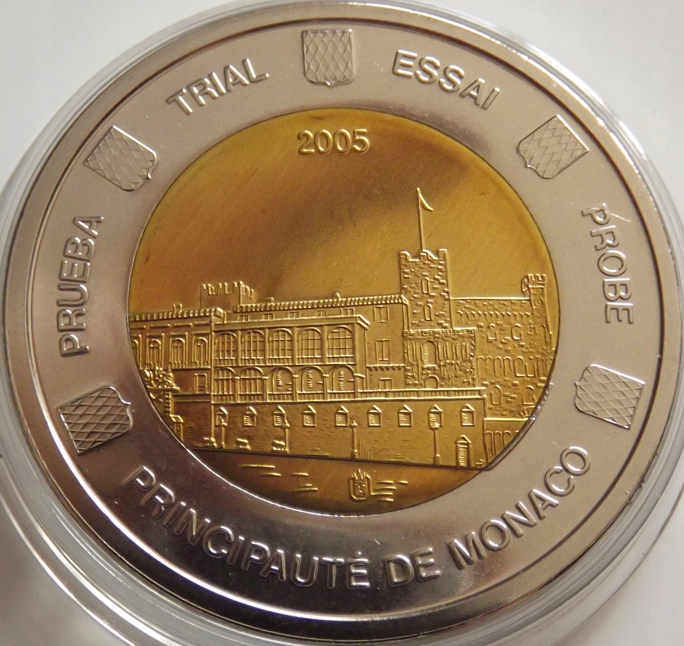 Monako 2 Euro Próba 2005 , SPECIMEN st. UNC-
