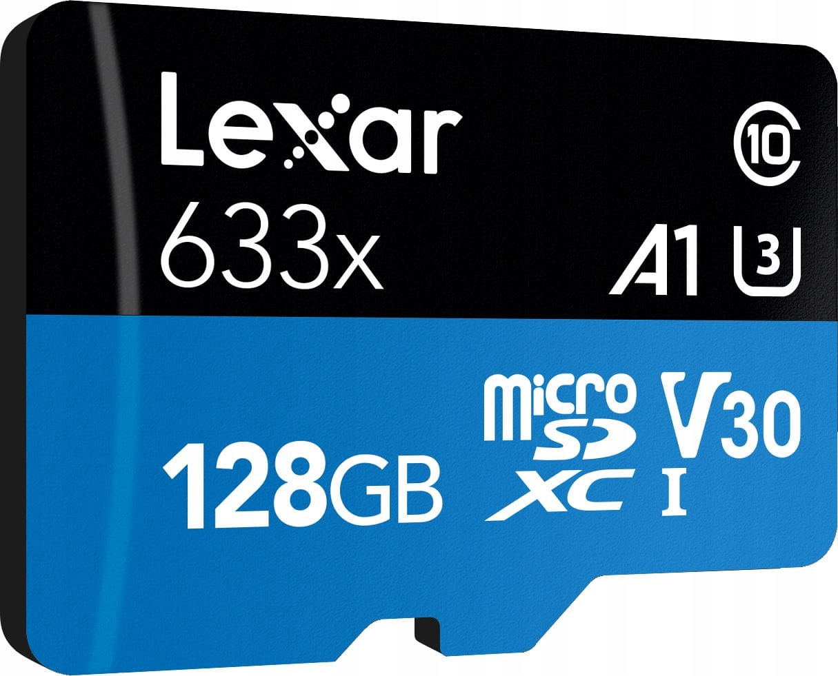 Karta microSD Lexar 633x 128 GB Class 10 UHS-I/U3 A1 V30 Pojemność karty 128 GB