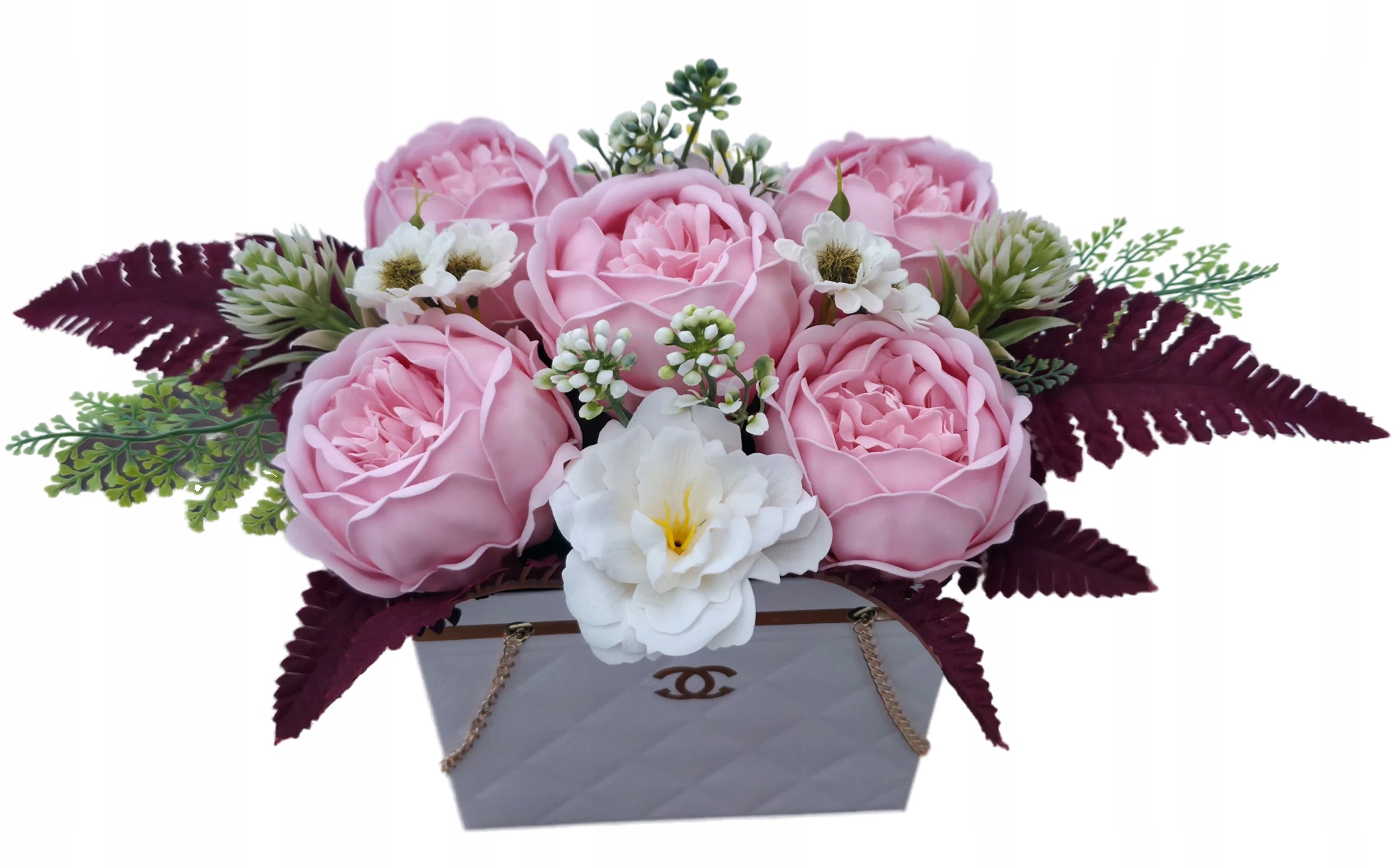 Ručně Vyrobený Flower Box Mýdlové Květiny Kytice Jako Dárek Pivoňka Velká