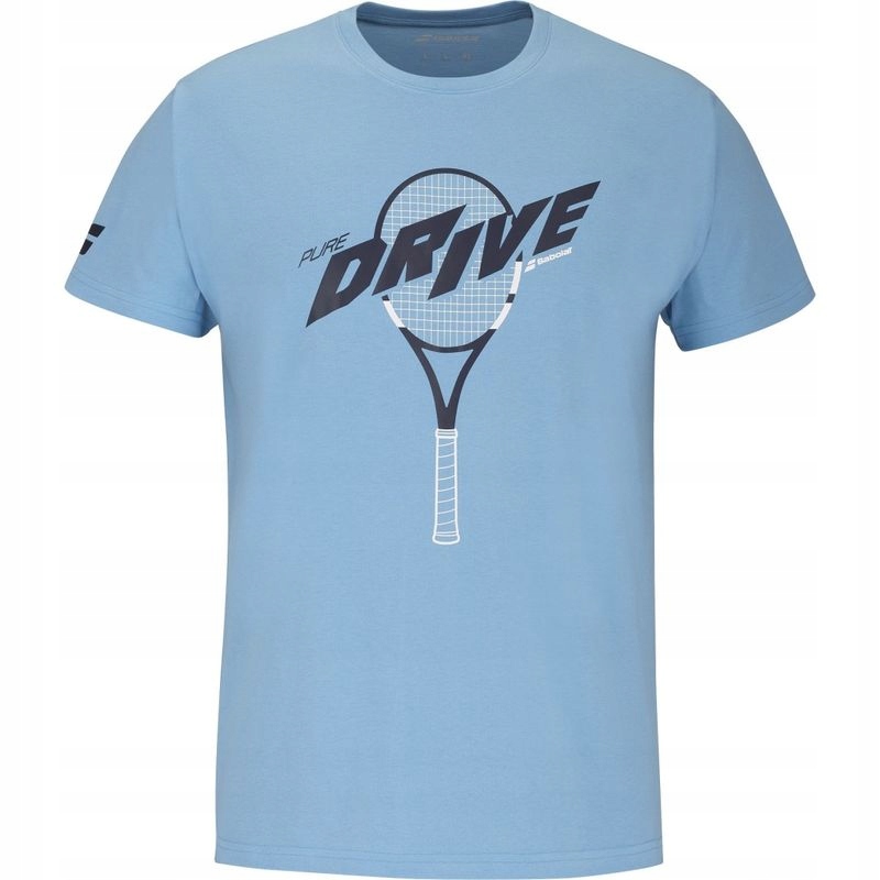 Koszulka Tenisowa Męska Babolat Drive Cotton Tee Men Drive Heritage Blue M