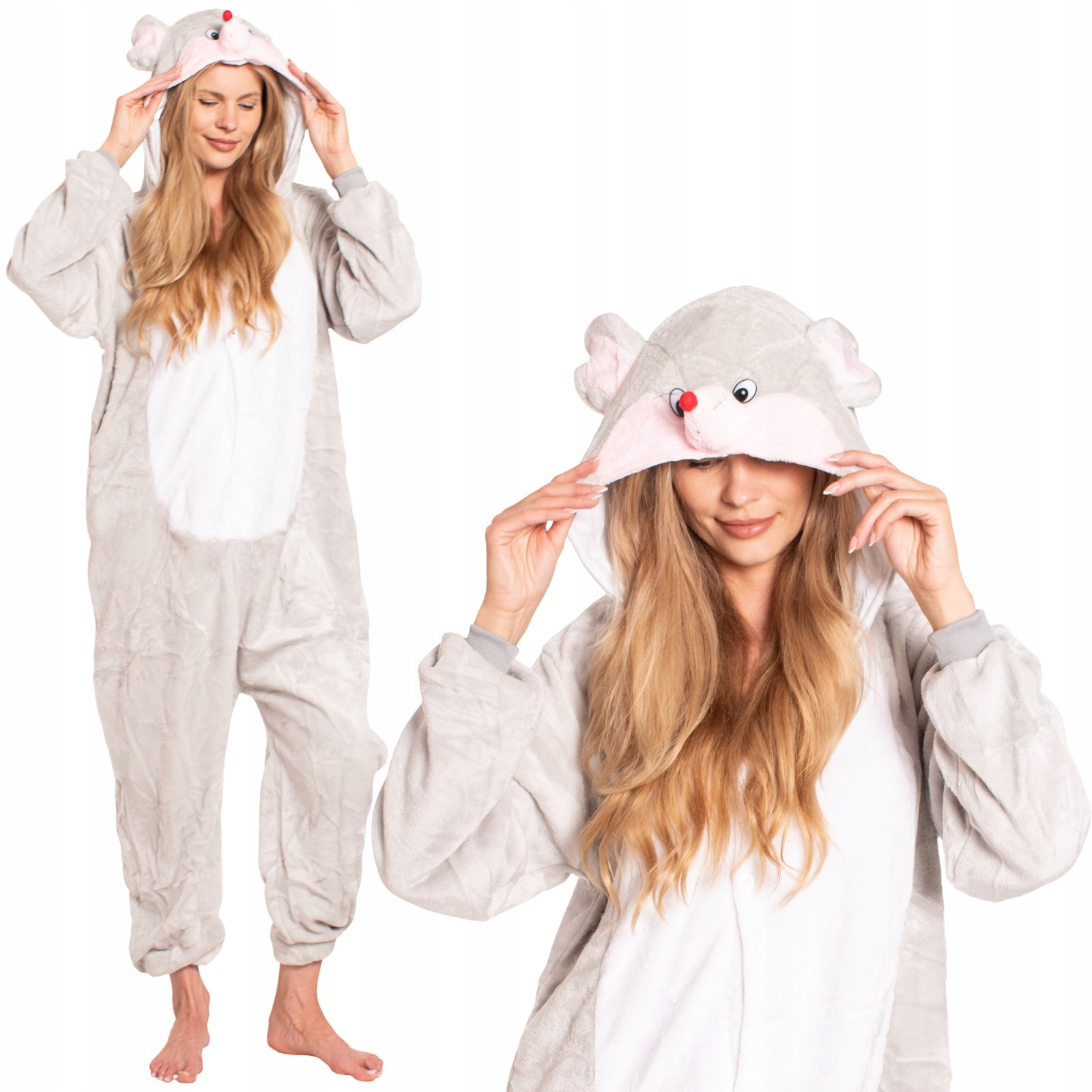 Dámské pyžamo Kombinéza Kigurumi Overal Kostým Myška Myš 175-185 cm XL