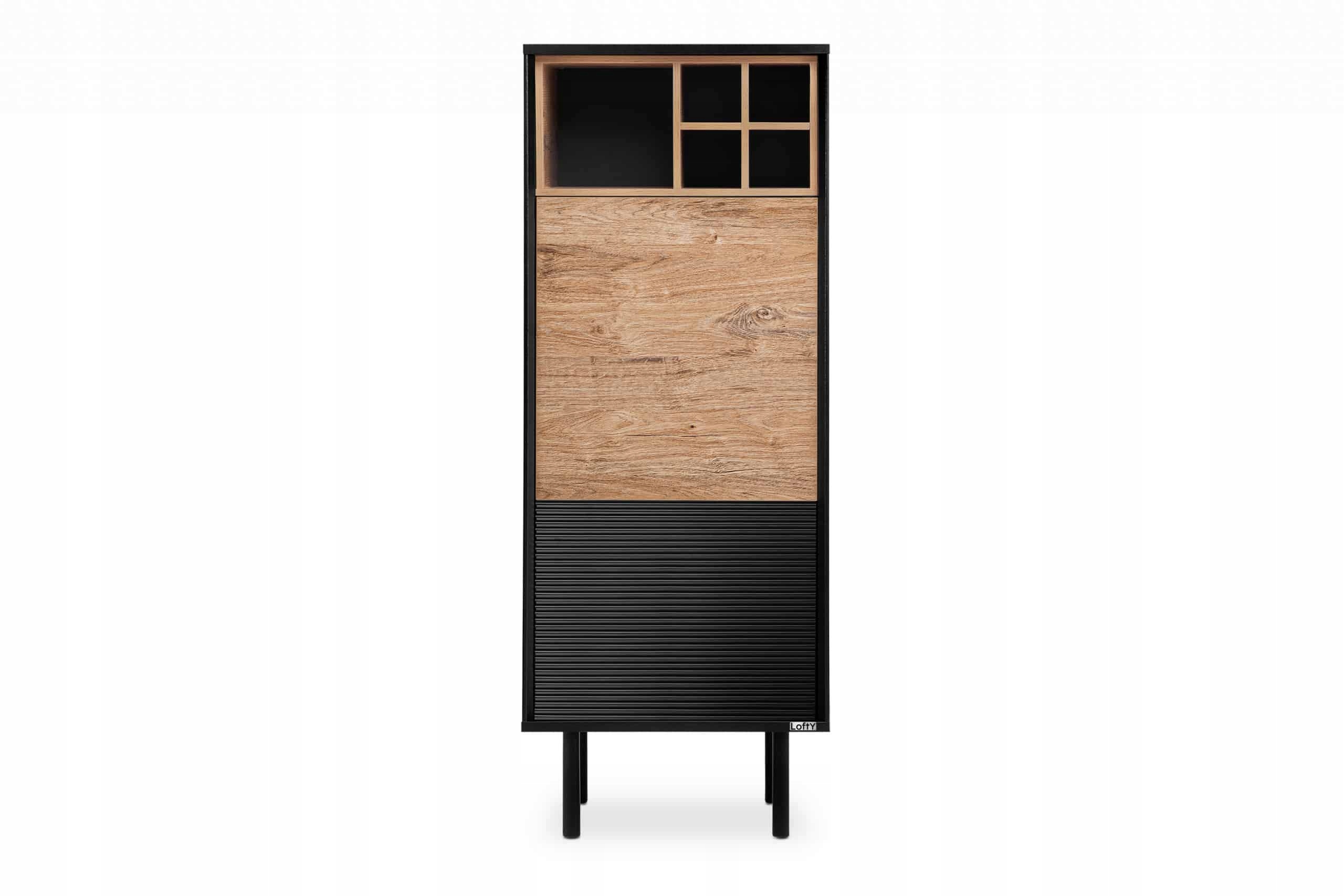 Regál Loft Černý Dub Obývací Pokoj Lofty Antracit