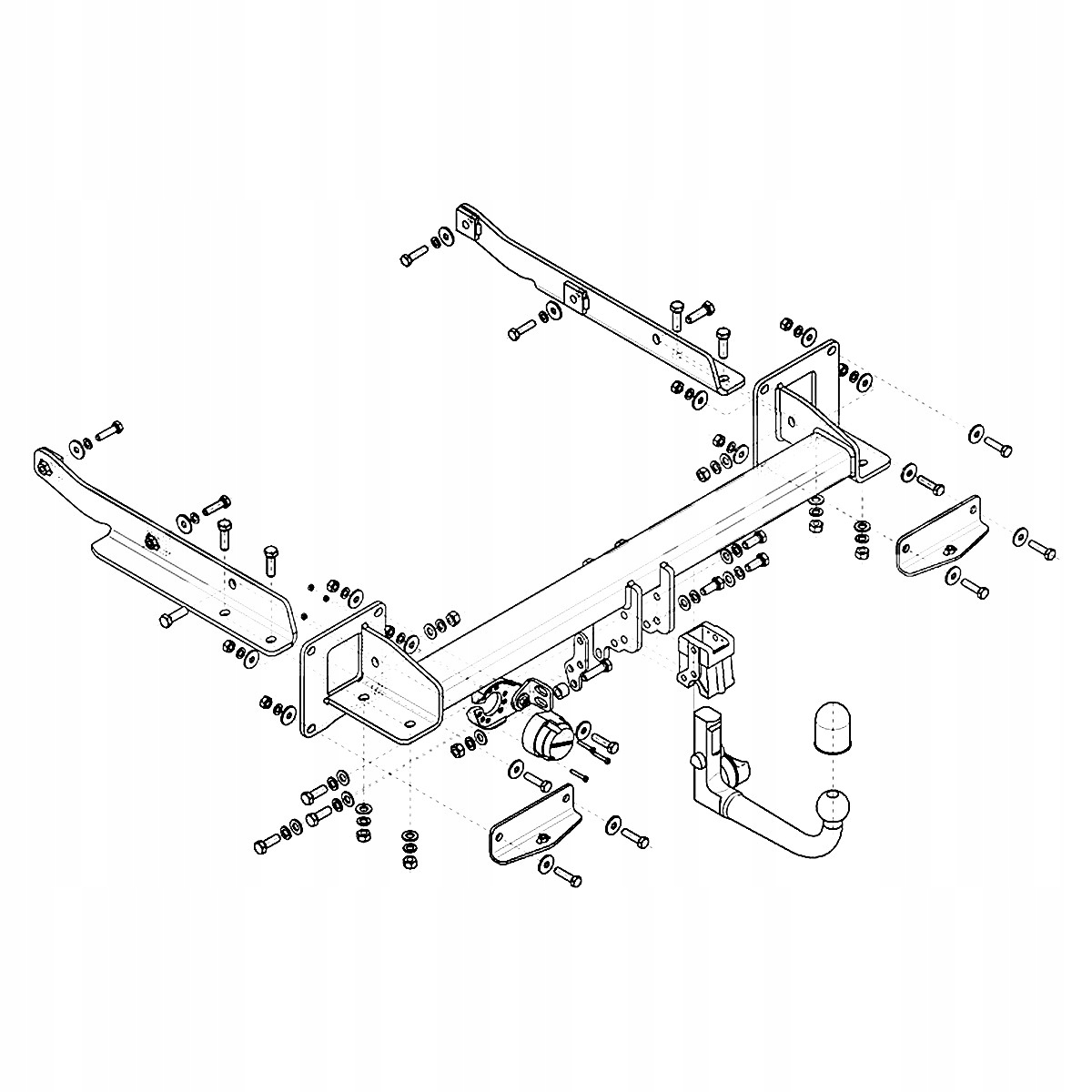 Hak holowniczy Wypinany Mercedes GLE W166 SUV 15-18 MODUŁ 13 PIN GRATIS Producent Steinhof
