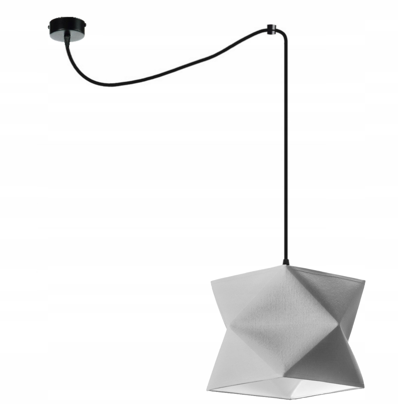 Lampa Spyder Abažur Diamant Látka Opletený kabel E27 Led