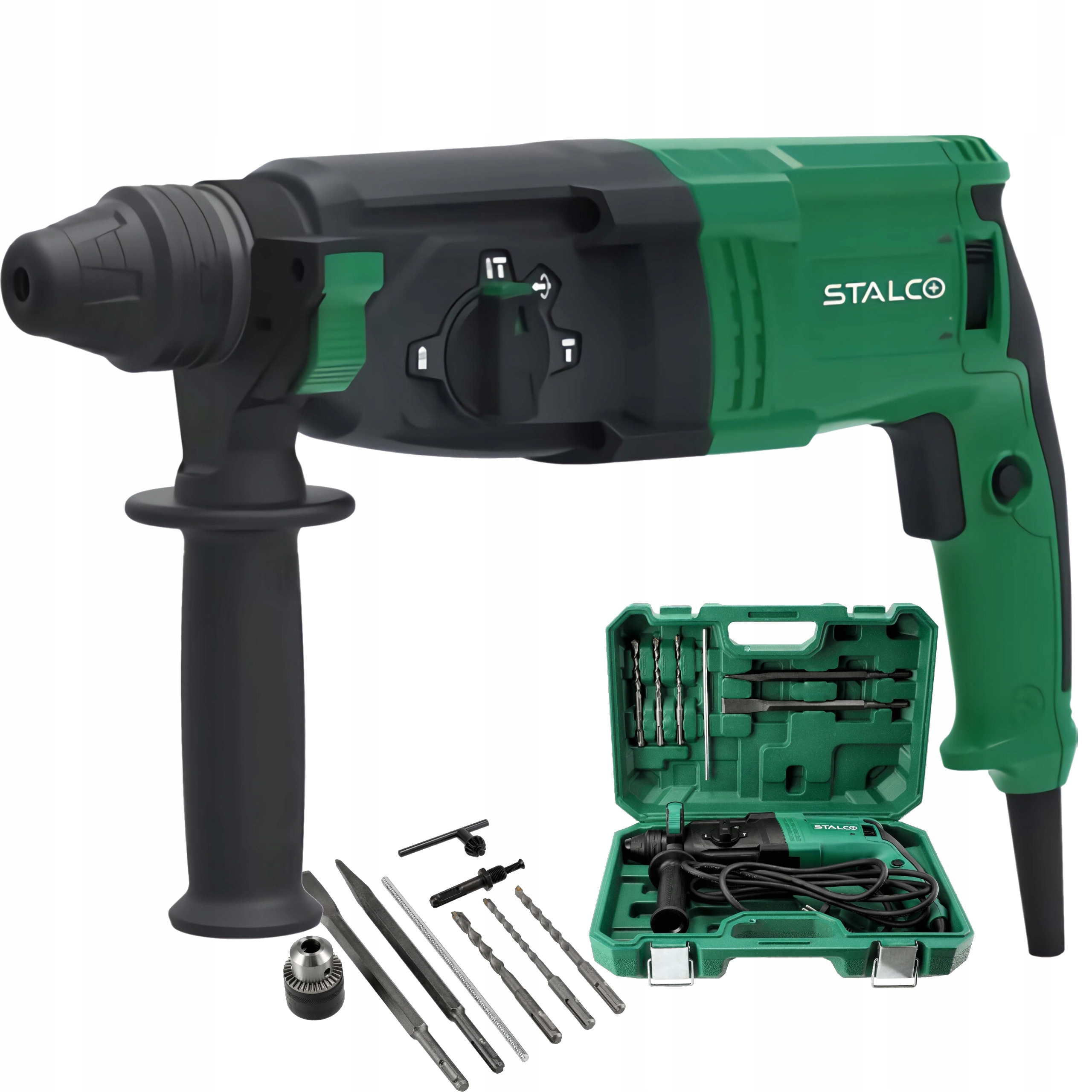 Młotowiertarka SDS-Plus RHS26 Stalco S-97157 800W 2,8J 26mm Walizka