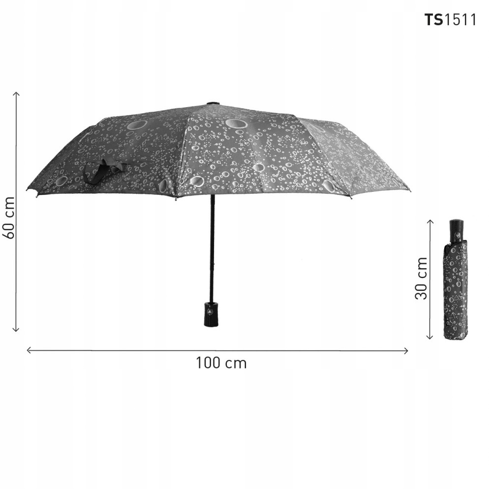 Automatický skládací dámský deštník 100 cm Tiross TS1511 MIX Set