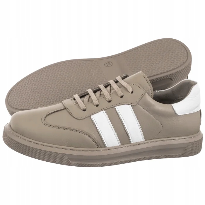 Dámské kožené tenisky Nepeke Dara Taupe White Béžové