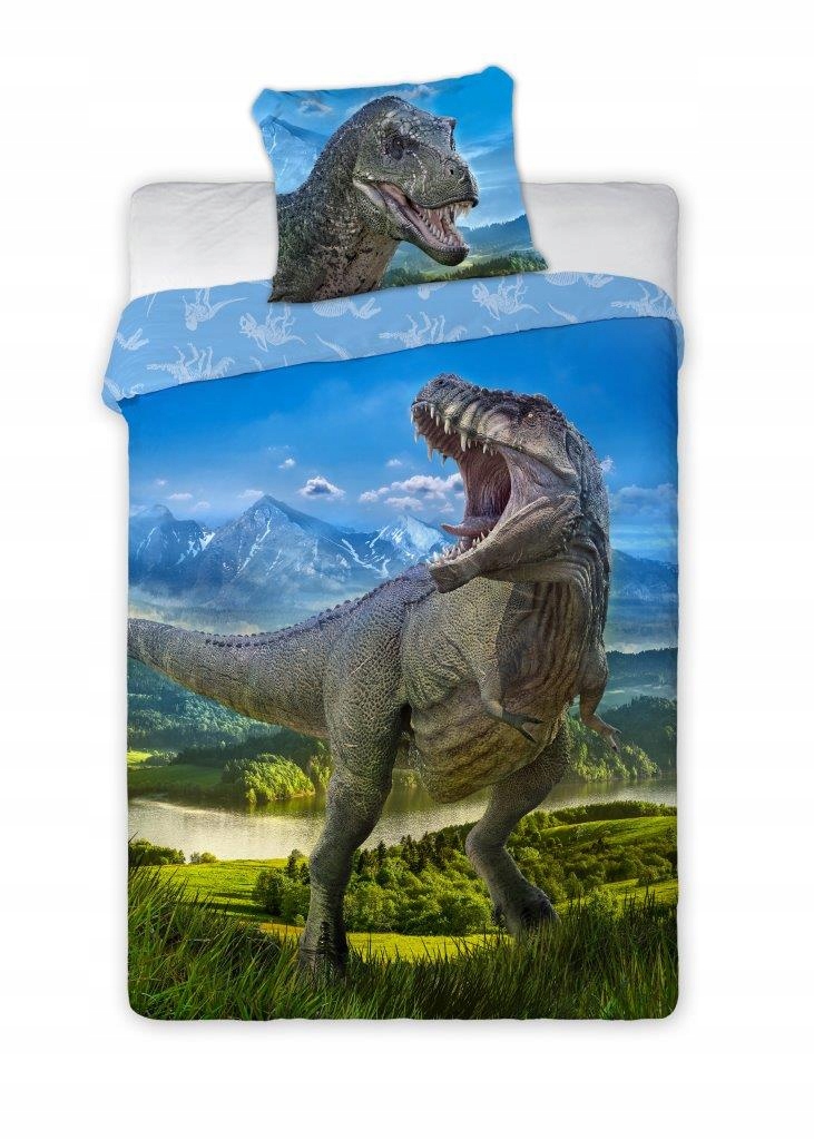

Pościel Dwustronna 140x200 Dinozaury Dino T-rex