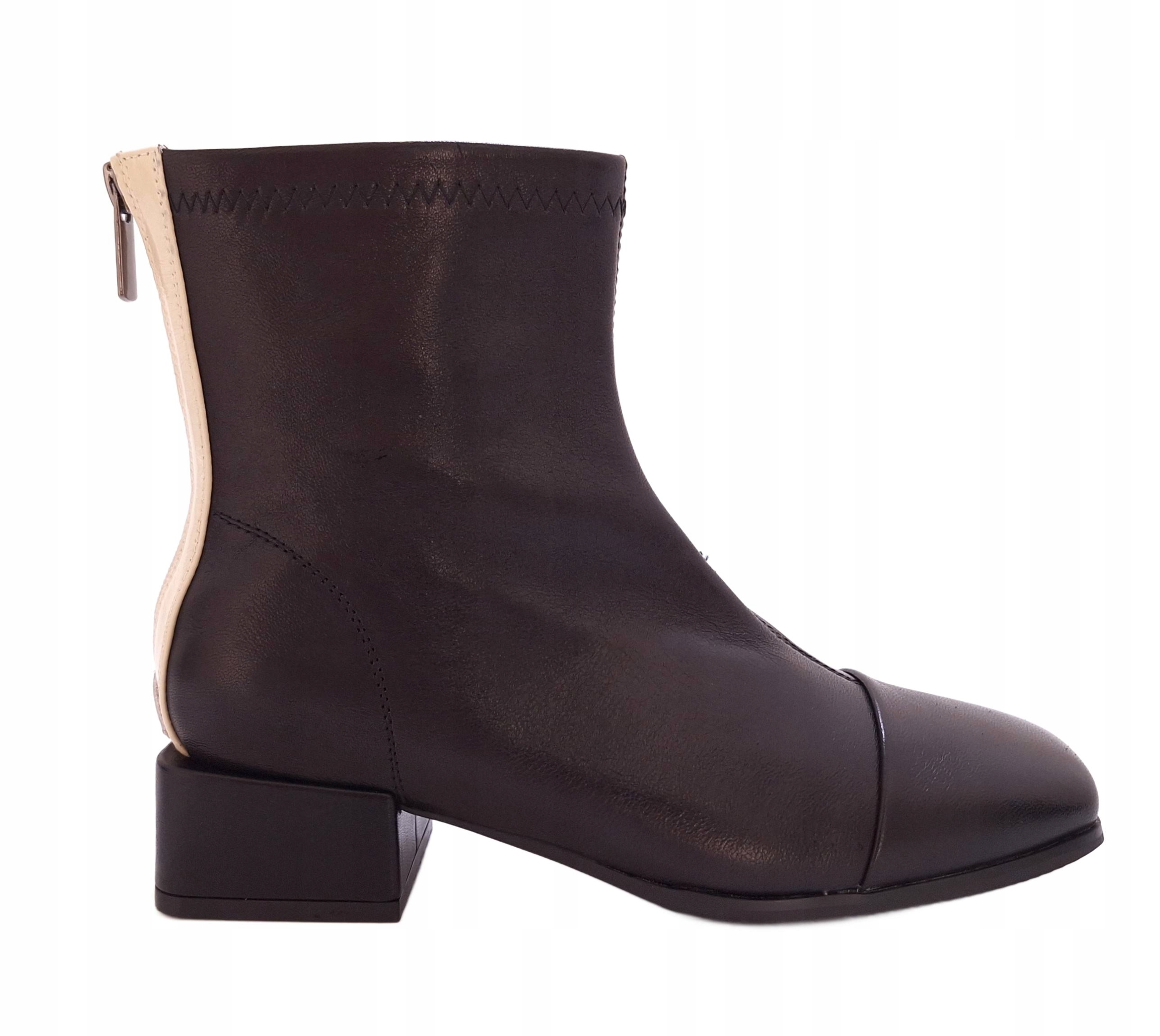 Černé kotníkové boty na nízkém podpatku Loretta Vitale W5328B r39