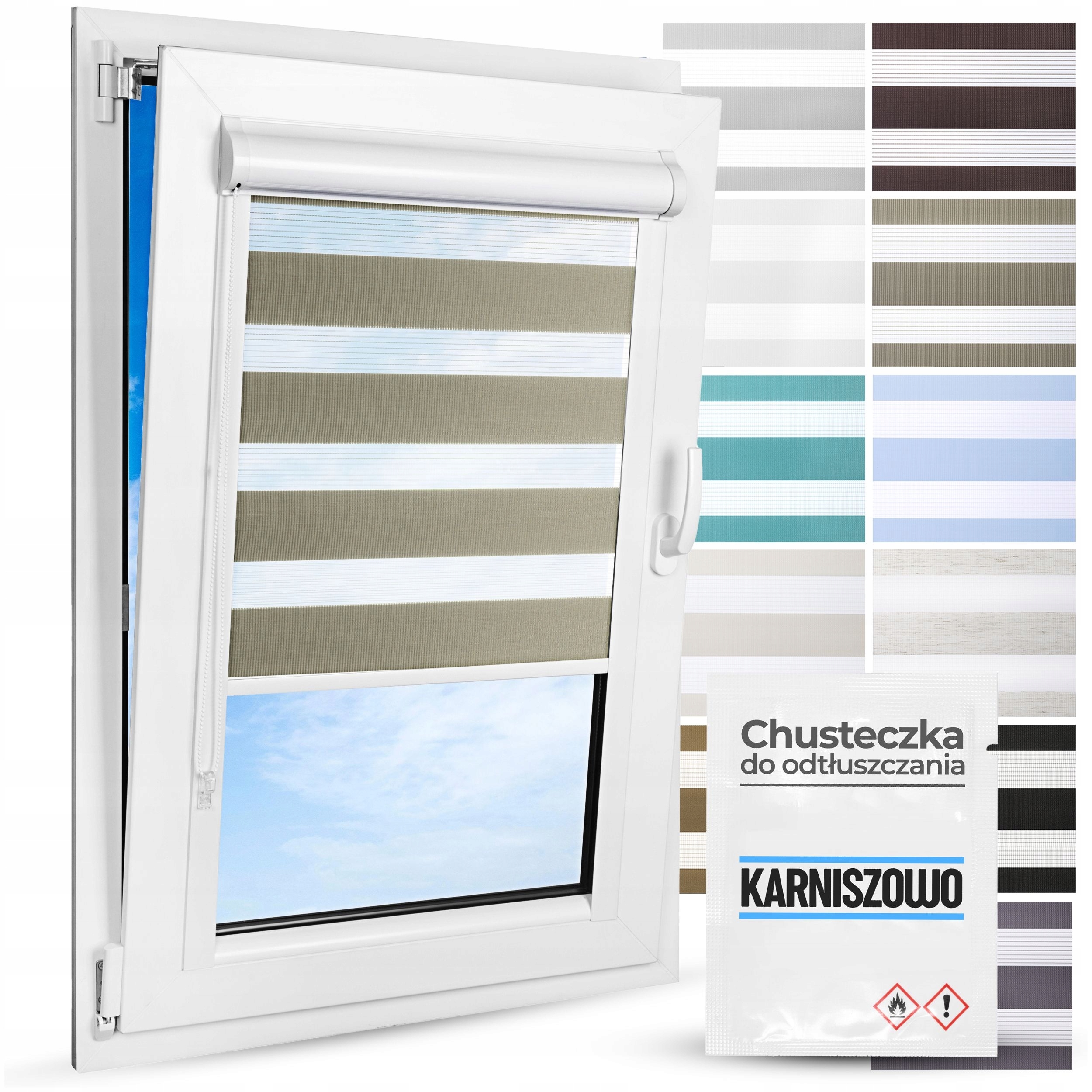Rolety Na Wymiar Dzień Noc W Kasecie Aluminiowej 57/150 CM
