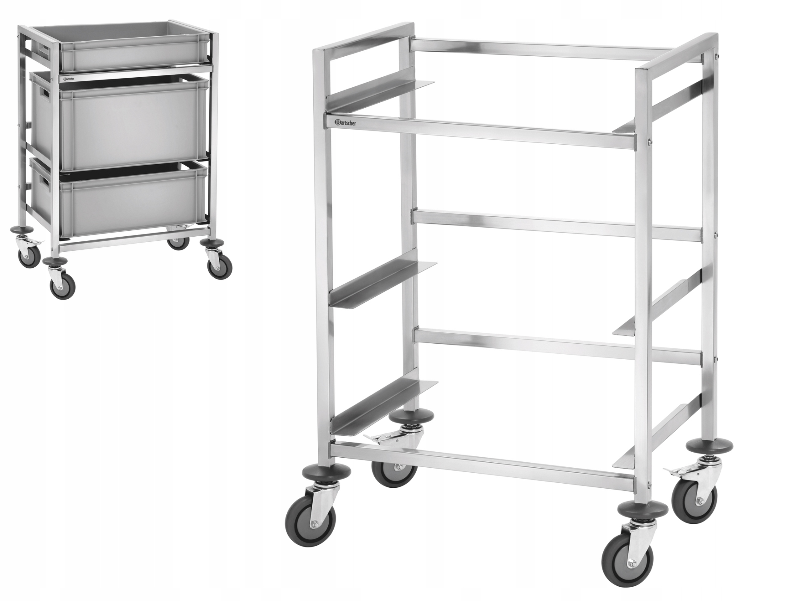 Přepravní Vozík Na Euroboxy 600x400 mm Inox