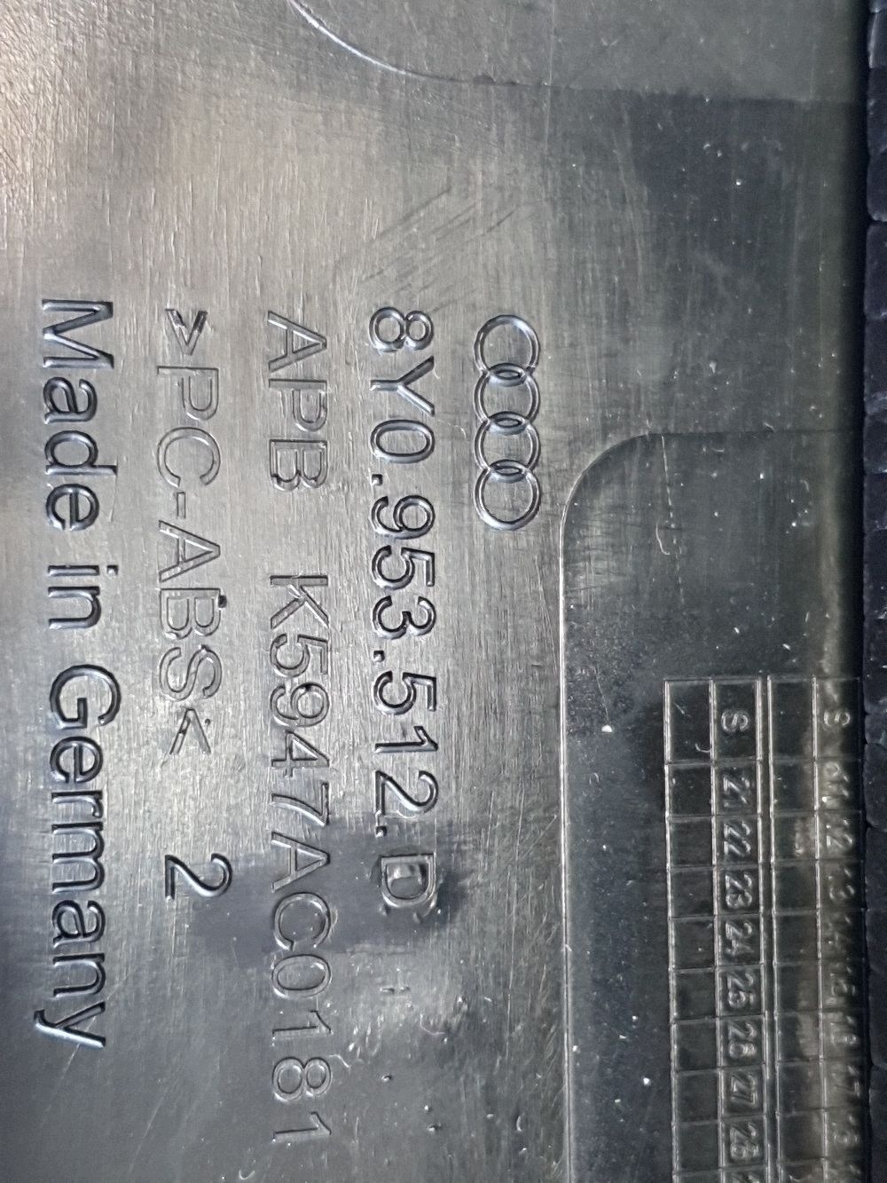 Audi A3 8Y Blende Abdeckung der Lenksäule lenkrad 8Y0953512D