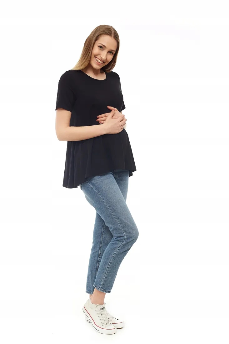 Bluzka Bluza Ciążowa Rozkloszowana S/M Tunika Dla Kobiet W Ciąży