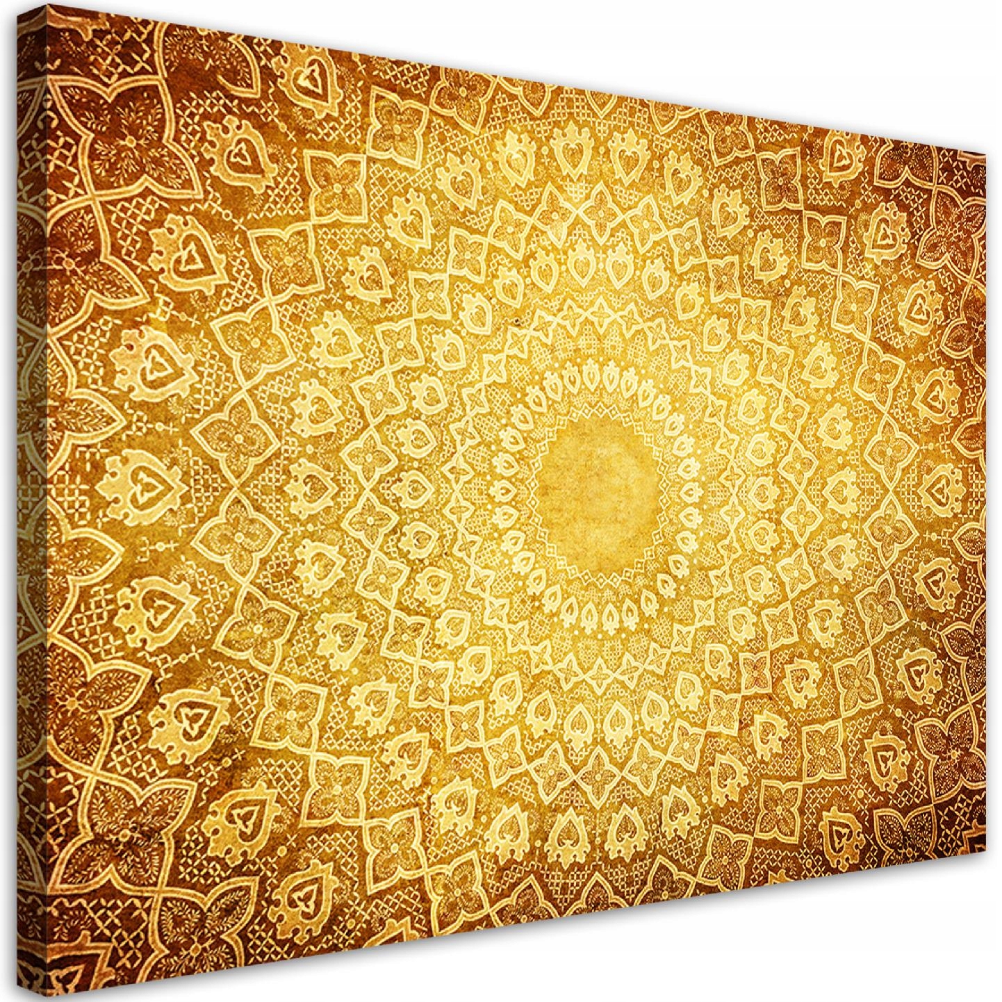 Obraz na plátne, Zlatá mandala, abstrakcia 120x80